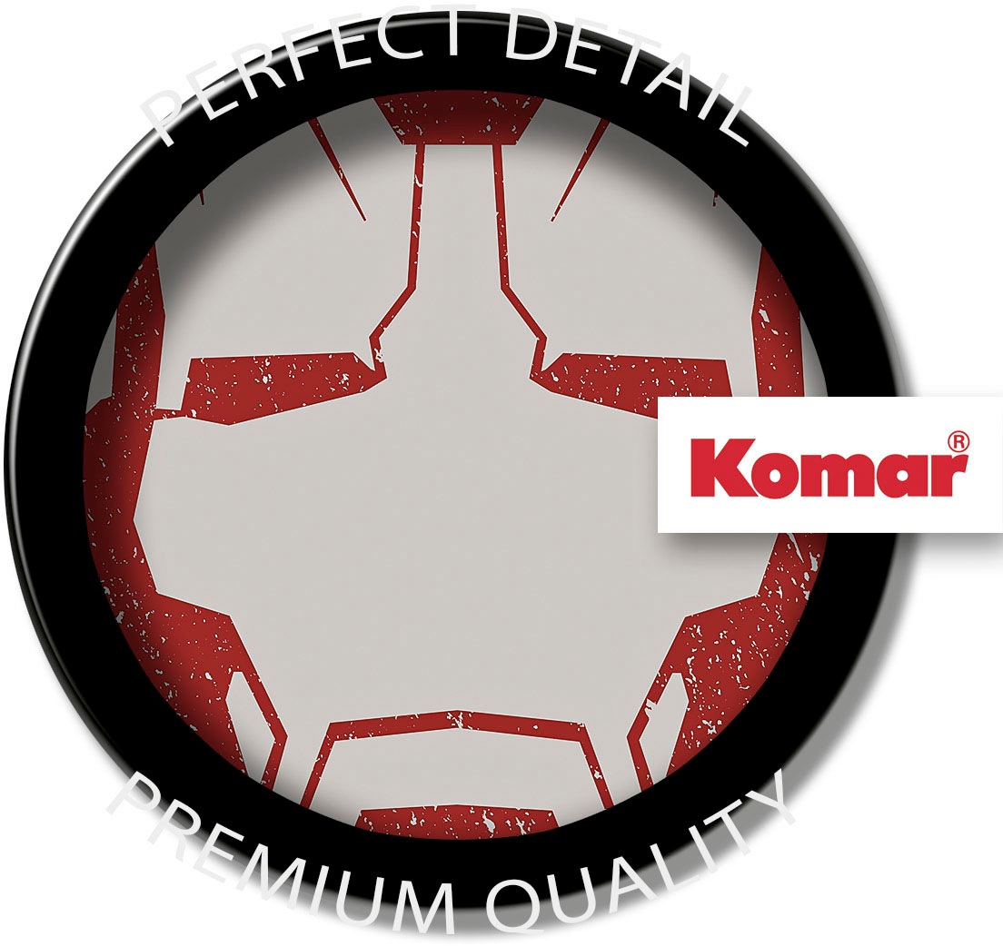 Komar Wandbild »Iron Man Helmet MK 43«, (1 St.), Deutsches Premium-Poster Fotopapier mit seidenmatter Oberfläche und hoher Lichtbeständigkeit. Für fotorealistische Drucke mit gestochen scharfen Details und hervorragender Farbbrillanz.