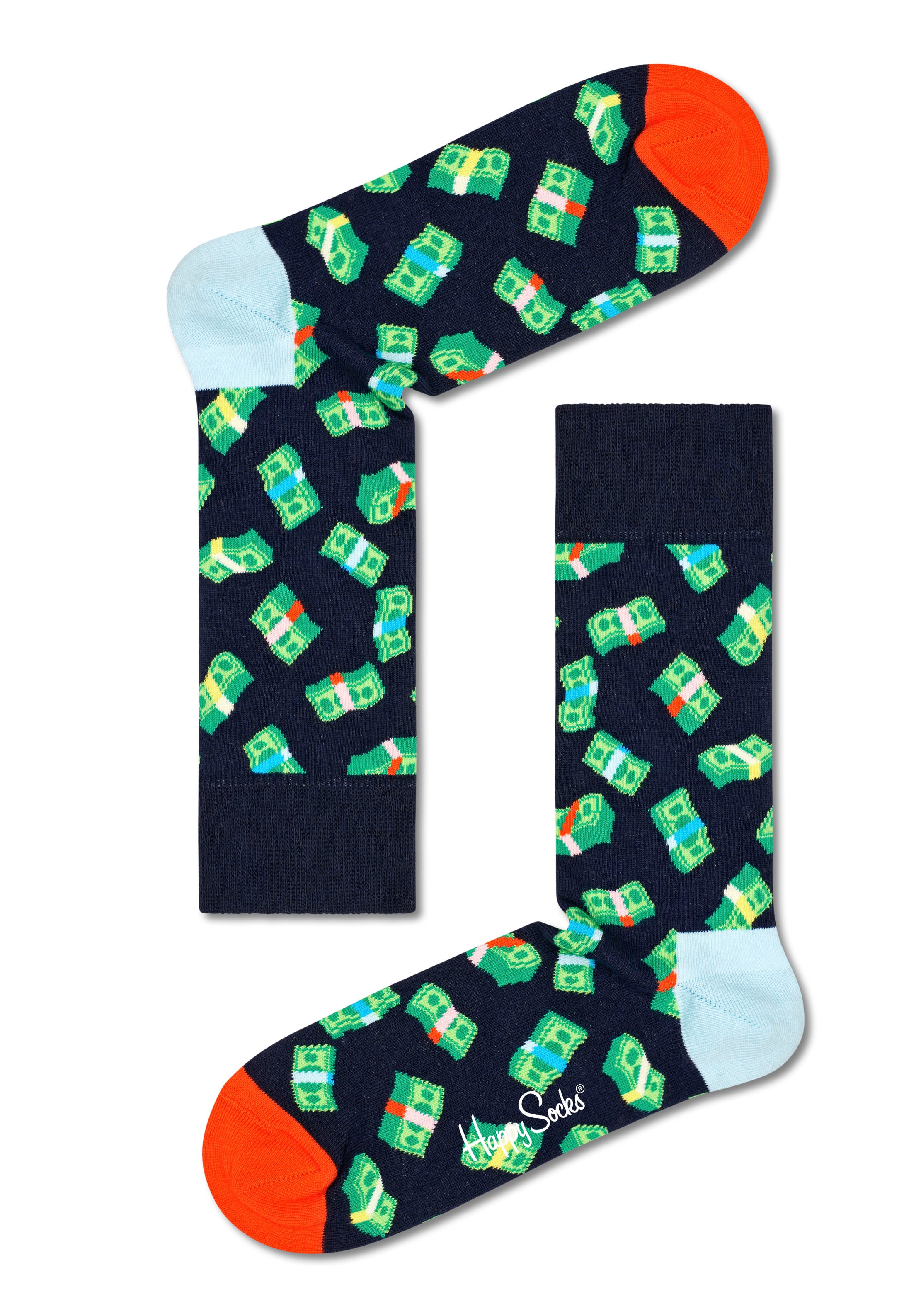 Happy Socks Socken »Money Money und CAR«, (2 Paar), mit eingestrickten Motiven