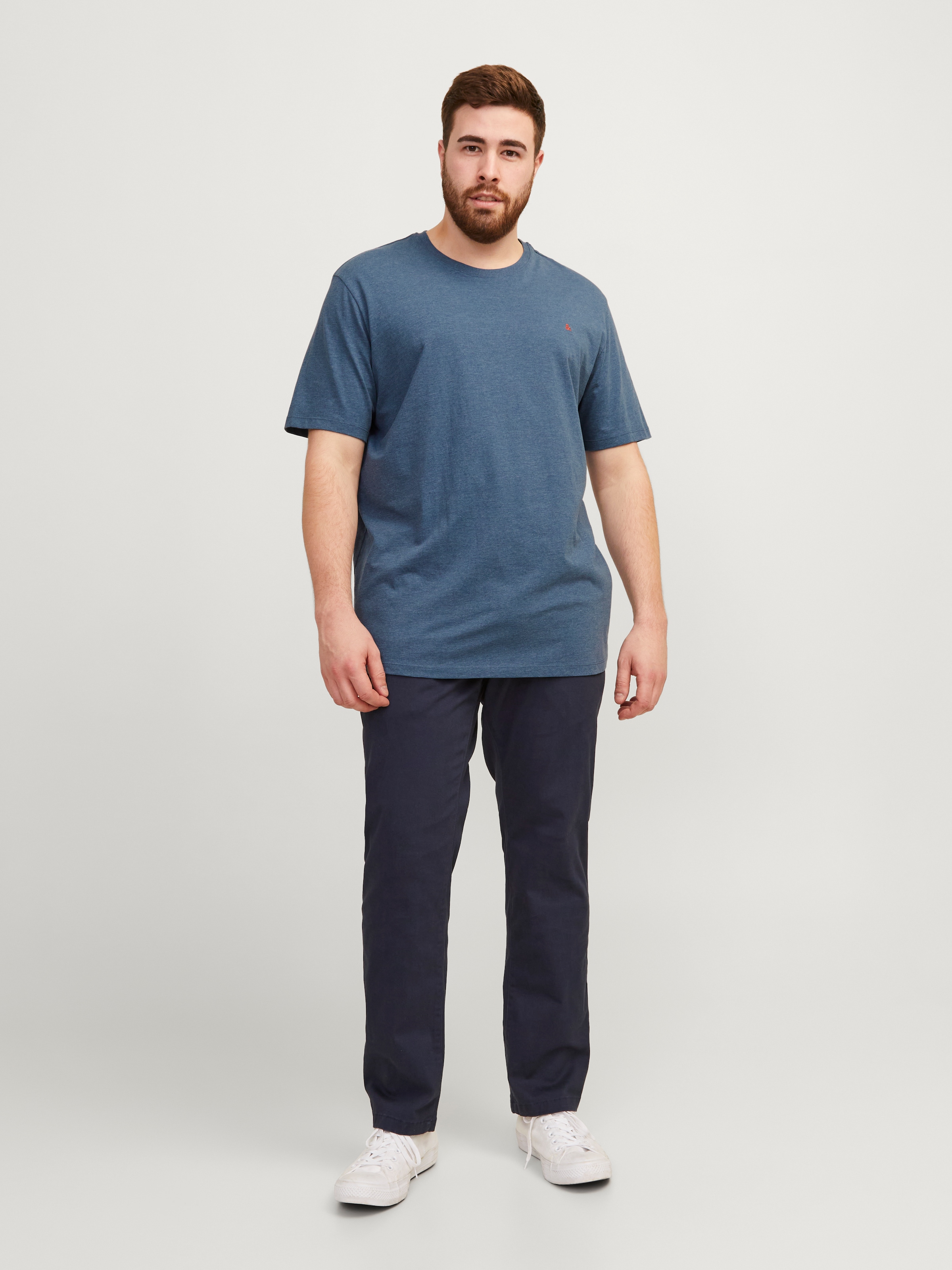 Jack & Jones PlusSize T-Shirt »JJEPAULOS TEE SS CREW NECK NOOS PLS«, mit Logo Stickerei
