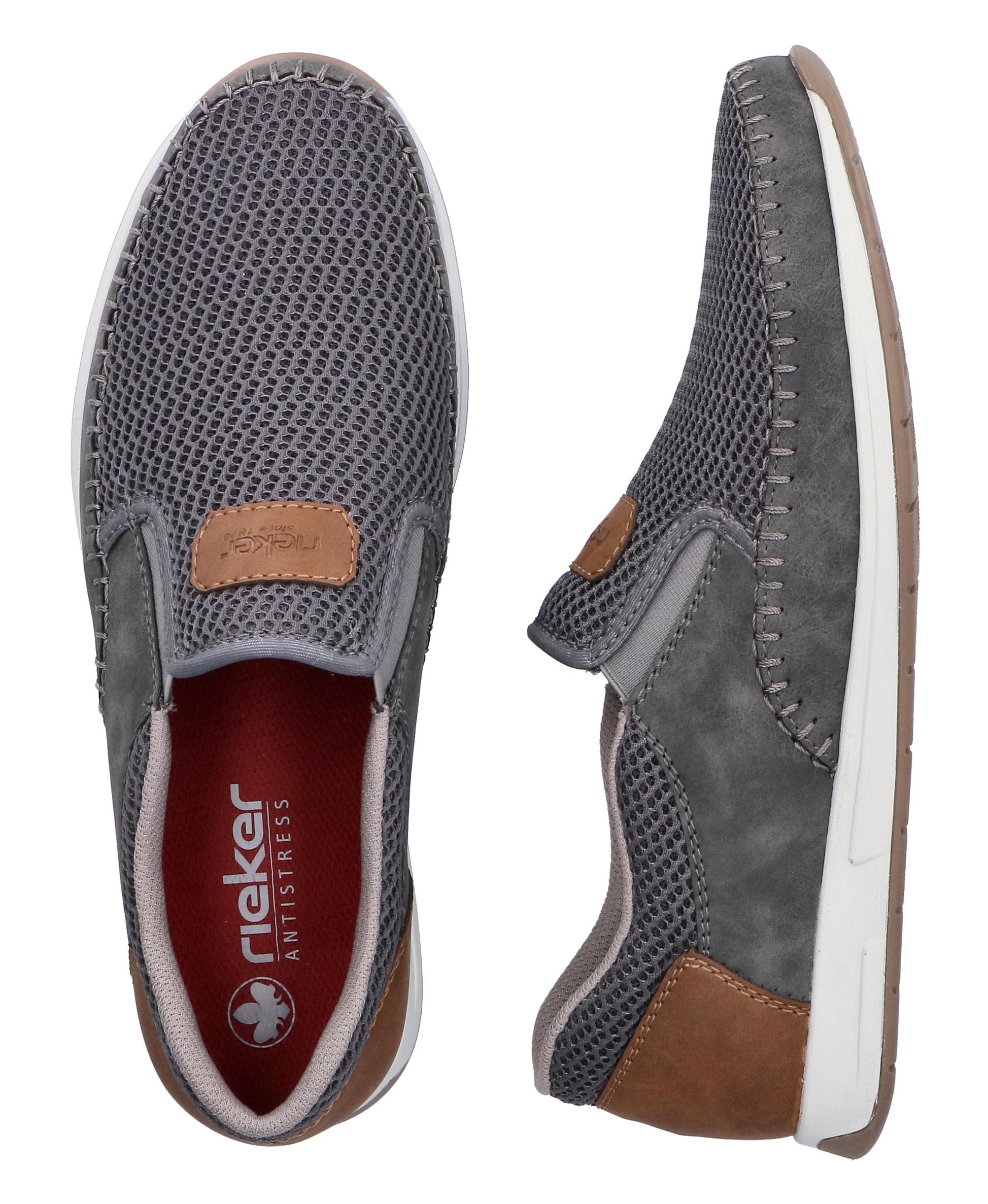Rieker Slipper  Slip-on Sneaker, Schlupfschuh mit Stretcheinsätze