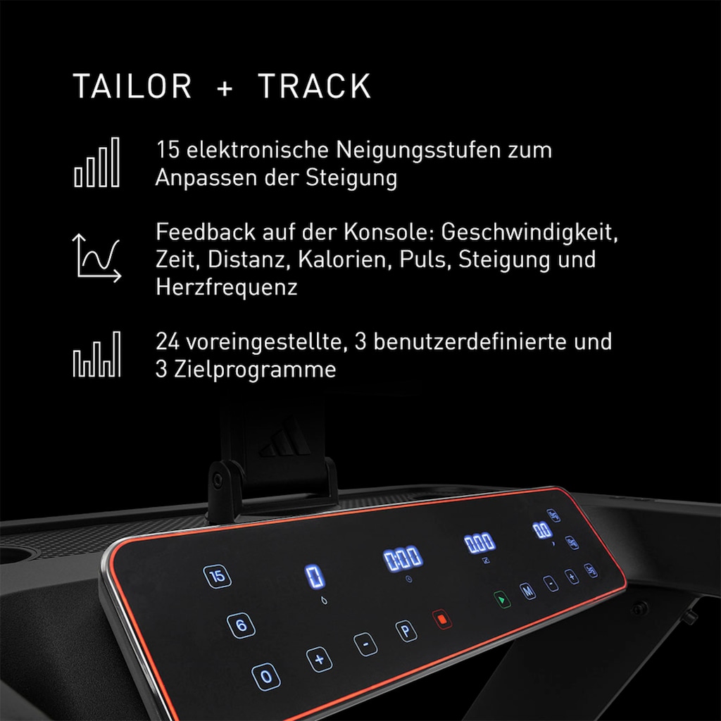 adidas Performance Laufband »T-23«, LED-Beleuchtung, bis 20 km/h, mit Bluetooth und App-Funktion