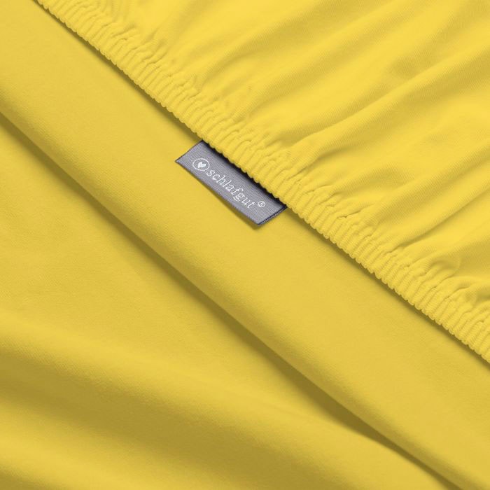 Schlafgut Spannbettlaken »Mako-Jersey aus 100% Baumwolle, Bettlaken«, für Matratzen bis 20 cm Höhe, in 90x200, 140x200 oder 180x200 cm