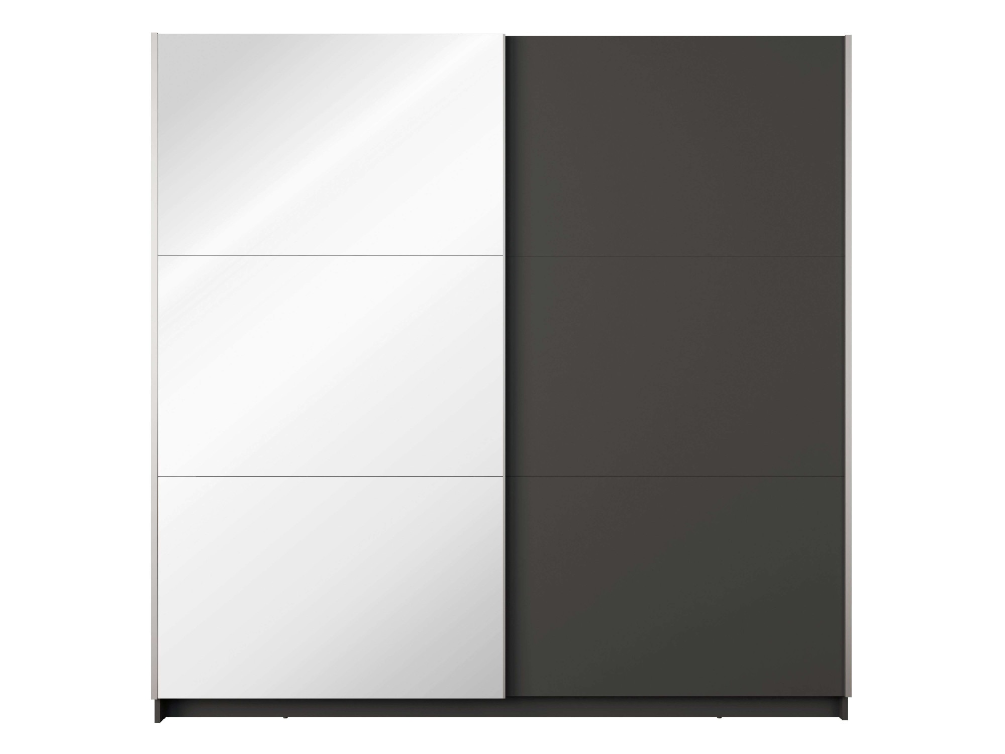 INOSIGN Kleiderschrank »Kleiderschrank Fresno mit 5 Einlegeböden, Spiegel und Kleiderstange«, Garderobe mit 2 Schwebetüren, B/H/T 150/207/62 cm