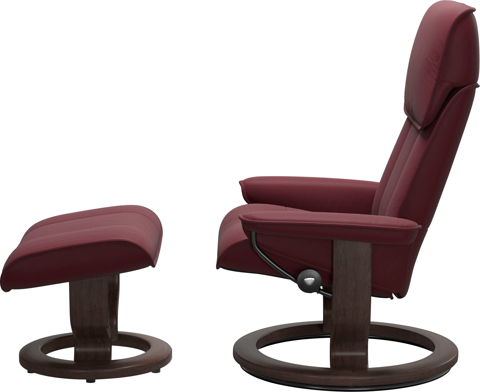 Stressless® Relaxsessel »Admiral«, (Set, Relaxsessel inkl. Hocker), mit Classic Base, Größe M & L, Gestell Wenge