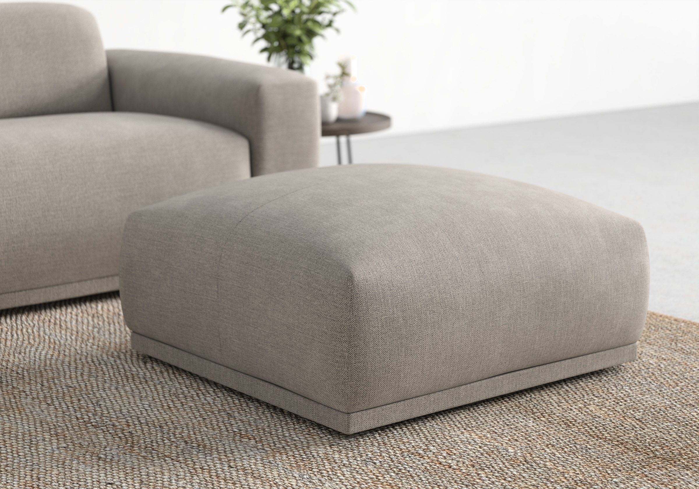 TRENDMANUFAKTUR Hocker »Braga, mit hochwertigem Kaltschaum, quadratisch, in Cord erhältlich«, (1 St.), moderner Polsterhocker, 85/42/85 cm (B/H/T)