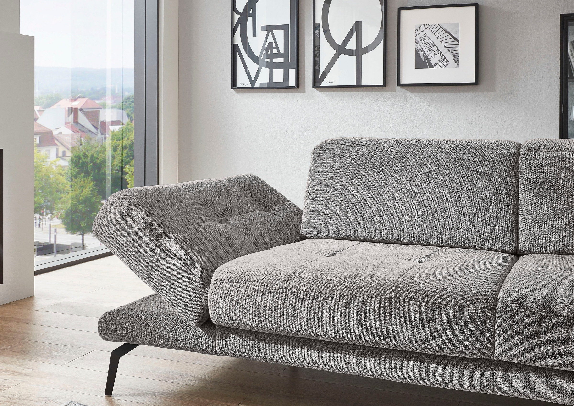 Die PlanBar Ecksofa »MP-IN20126 L-Form mit Kaltschaum-Polsterung«, mit Kopfteilverstellung, optional Sitztiefen- & Armteilverstellung