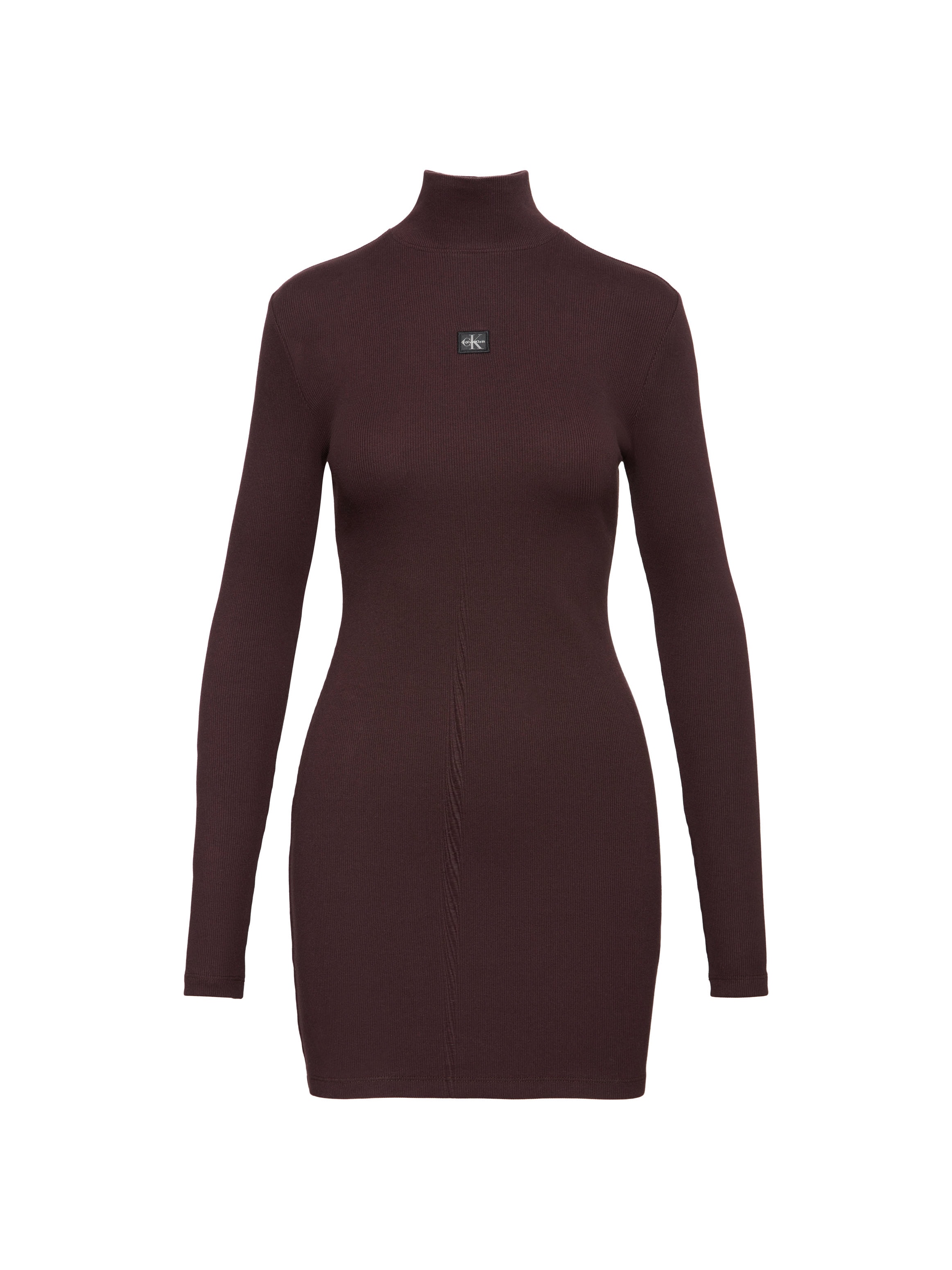 Calvin Klein Jeans Minikleid Ohne Tasche Figurbetonte Passform mit Stehkragen