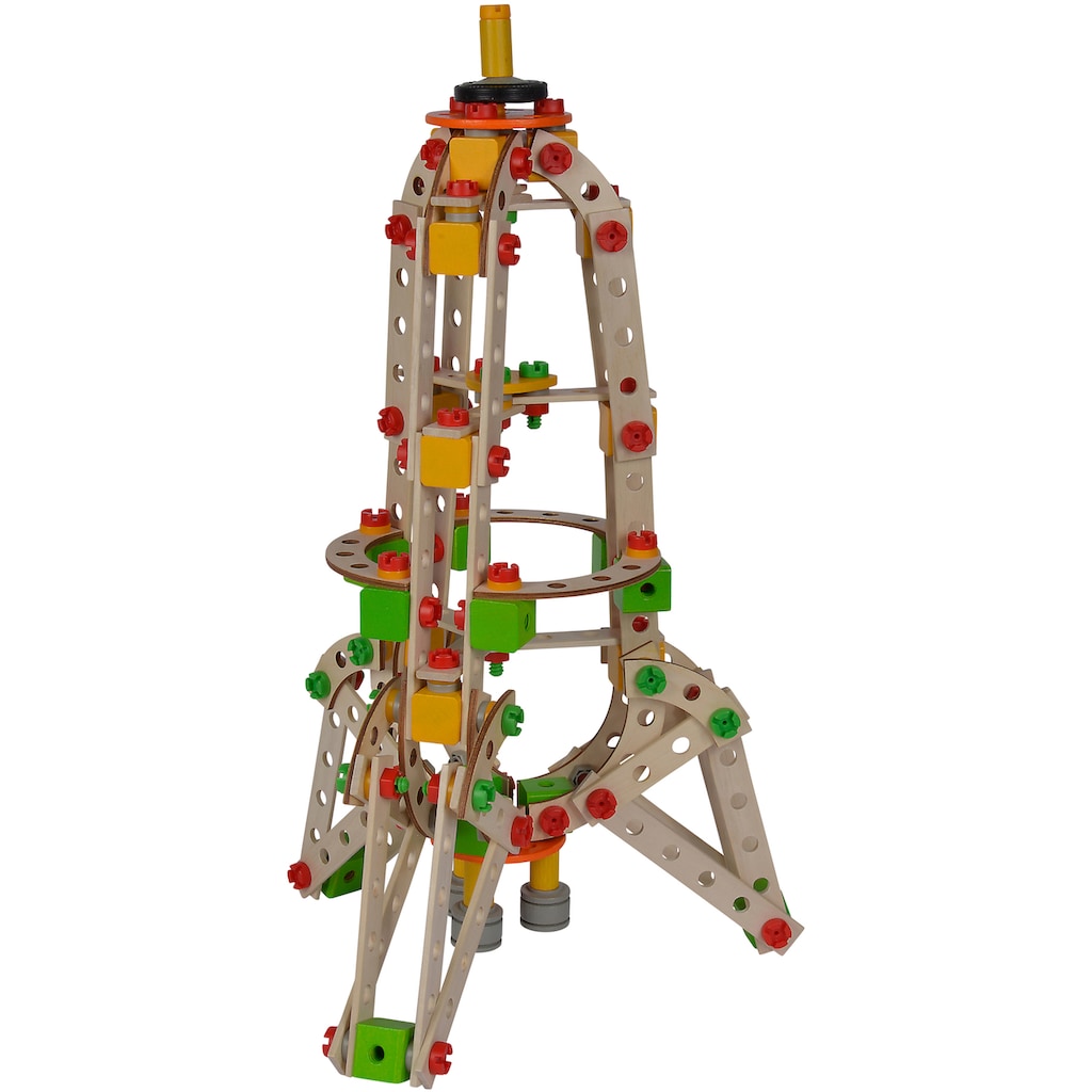 Eichhorn Konstruktionsspielsteine »Holzspielzeug, Constructor Rakete«, (250 St.)