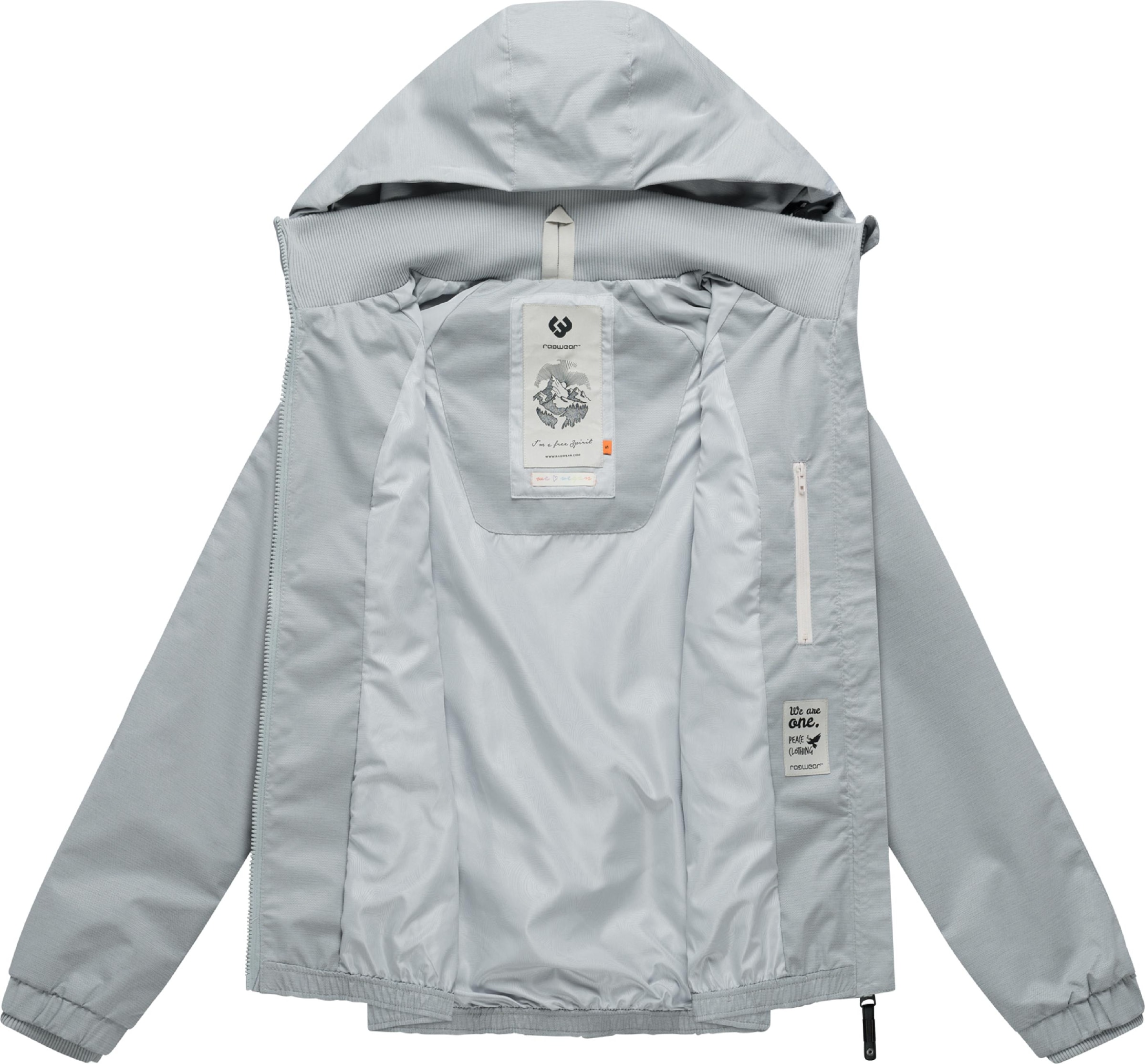 Ragwear Outdoorjacke »Übergangsjacke Dizzie Tech« mit Kapuze Wasserdichte Damen Übergangsjacke mit großer Kapuze