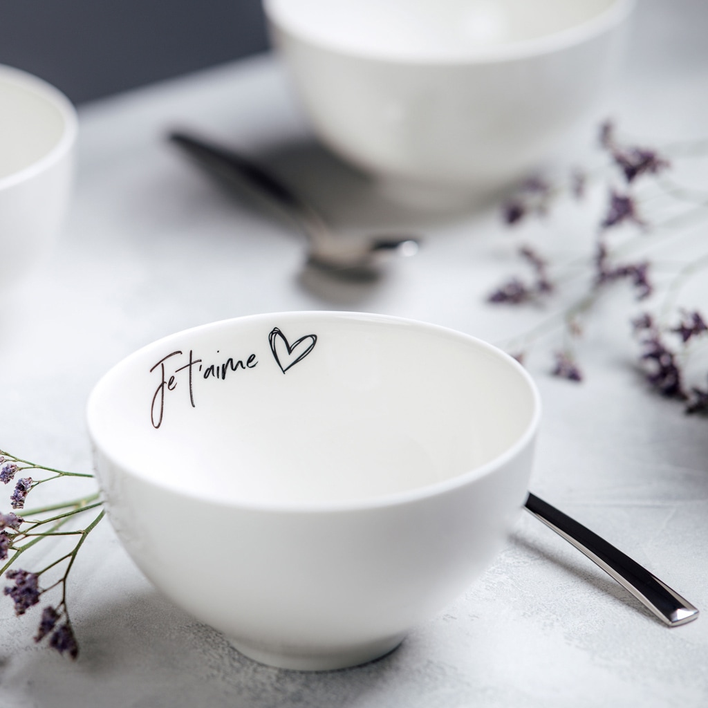 Villeroy & Boch Schale »Bol Je t'aime Statement ø 13,8 cm weiß«