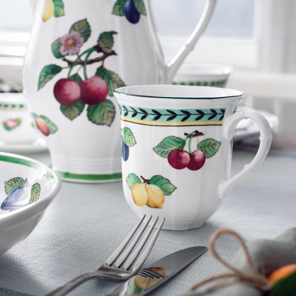 Villeroy & Boch Becher »Henkelbecher French Garden Fleurence 380 ml 6er Set bunt« Spülmaschinenfest, Mikrowellensicher