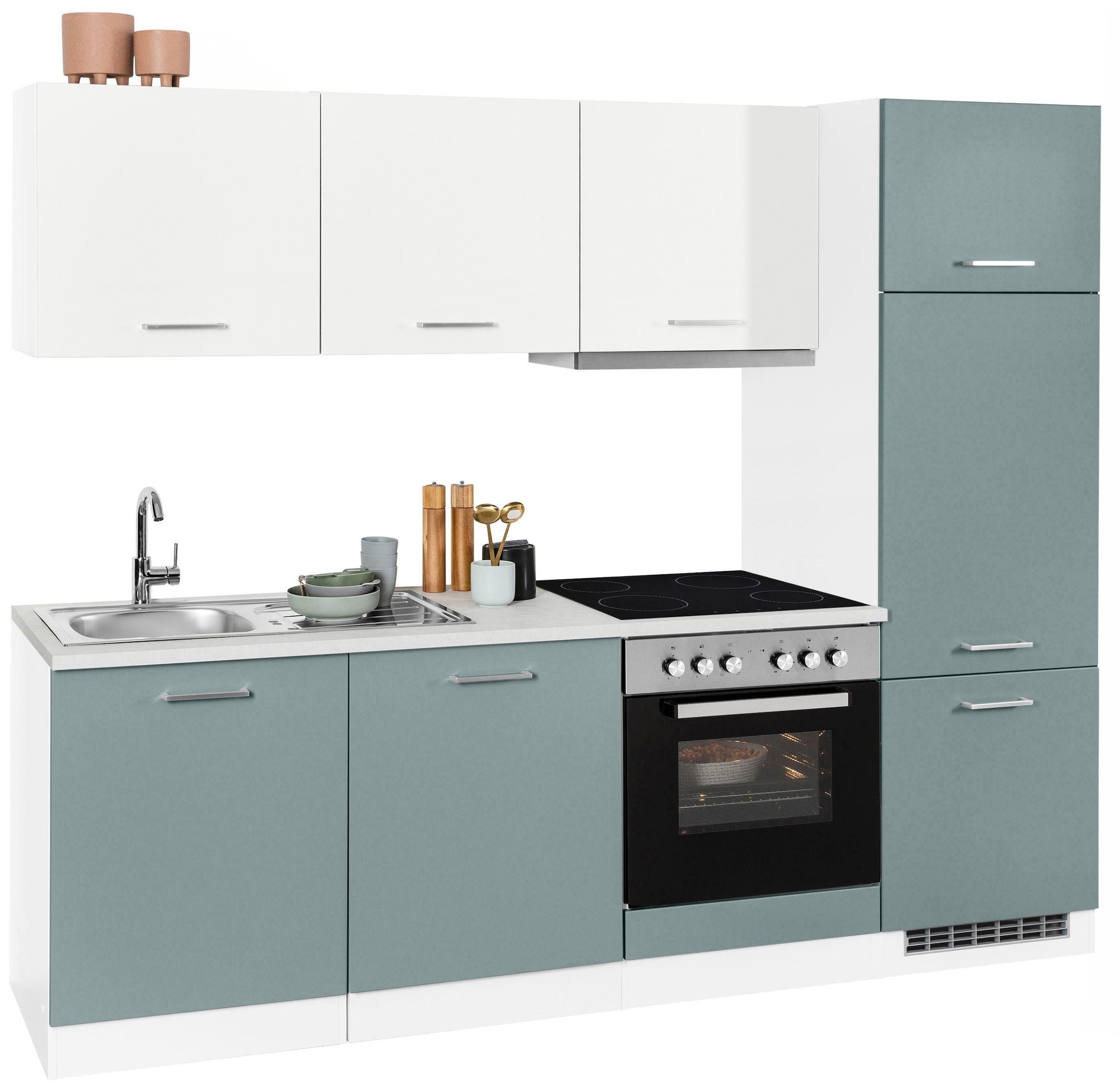 HELD MÖBEL Küchenzeile »Visby«, ohne E-Geräte, Breite 240 cm für  Kühlschrank und Geschirrspüler online bei OTTO
