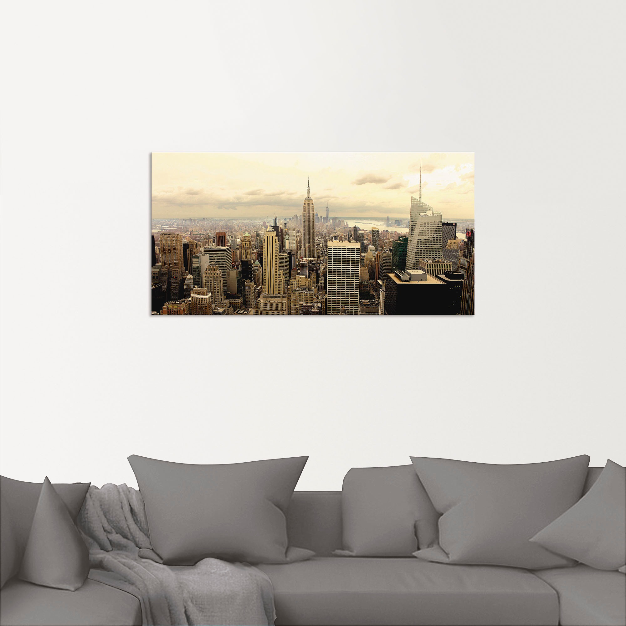 Artland Wandbild »Skyline Manhattan - New York«, Amerika, (1 St.), als Alubild, Outdoorbild, Leinwandbild, Poster, Wandaufkleber