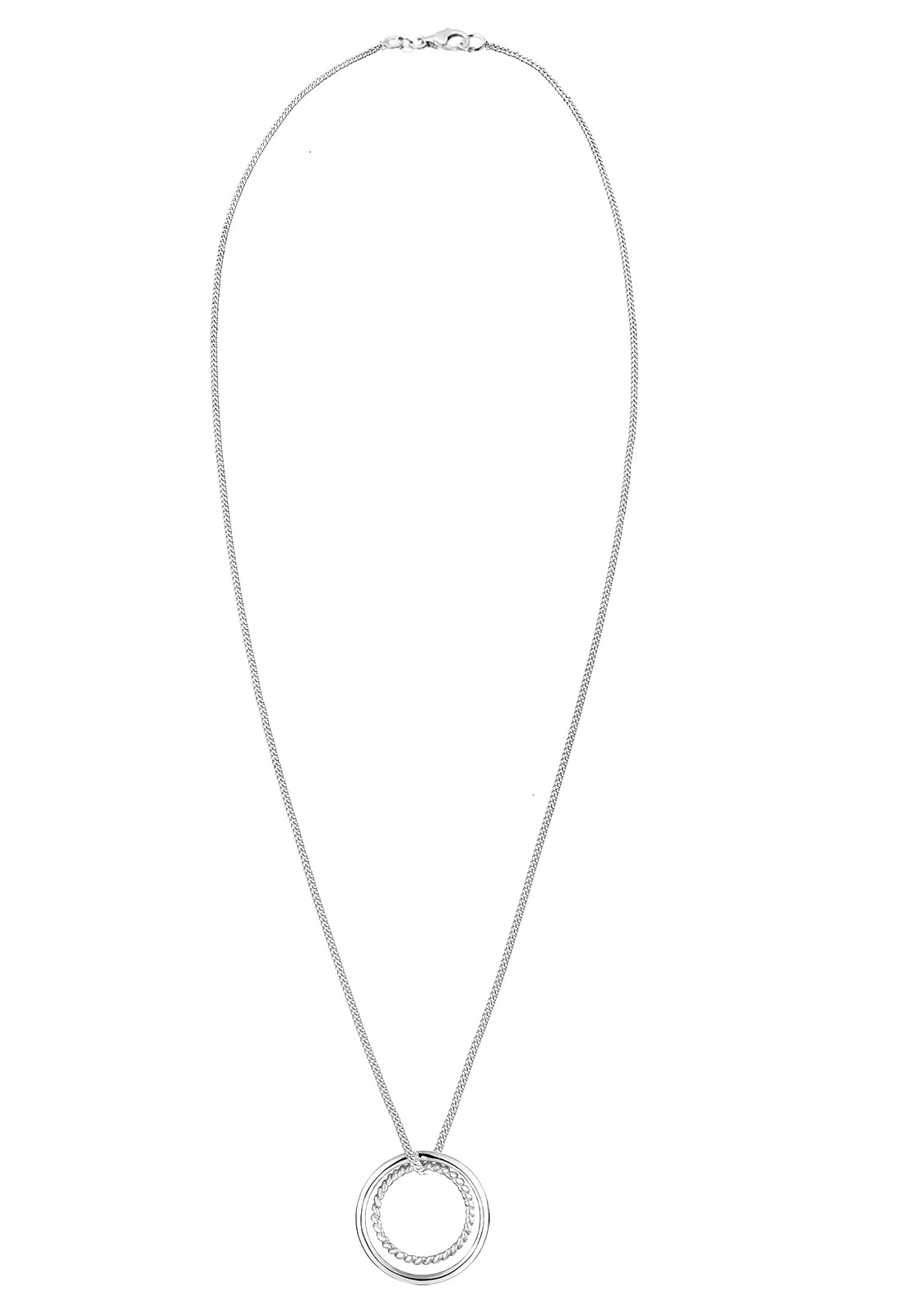 Elli Lange Kette »Halskette Kreis 925 Sterling Silber Bicolor«