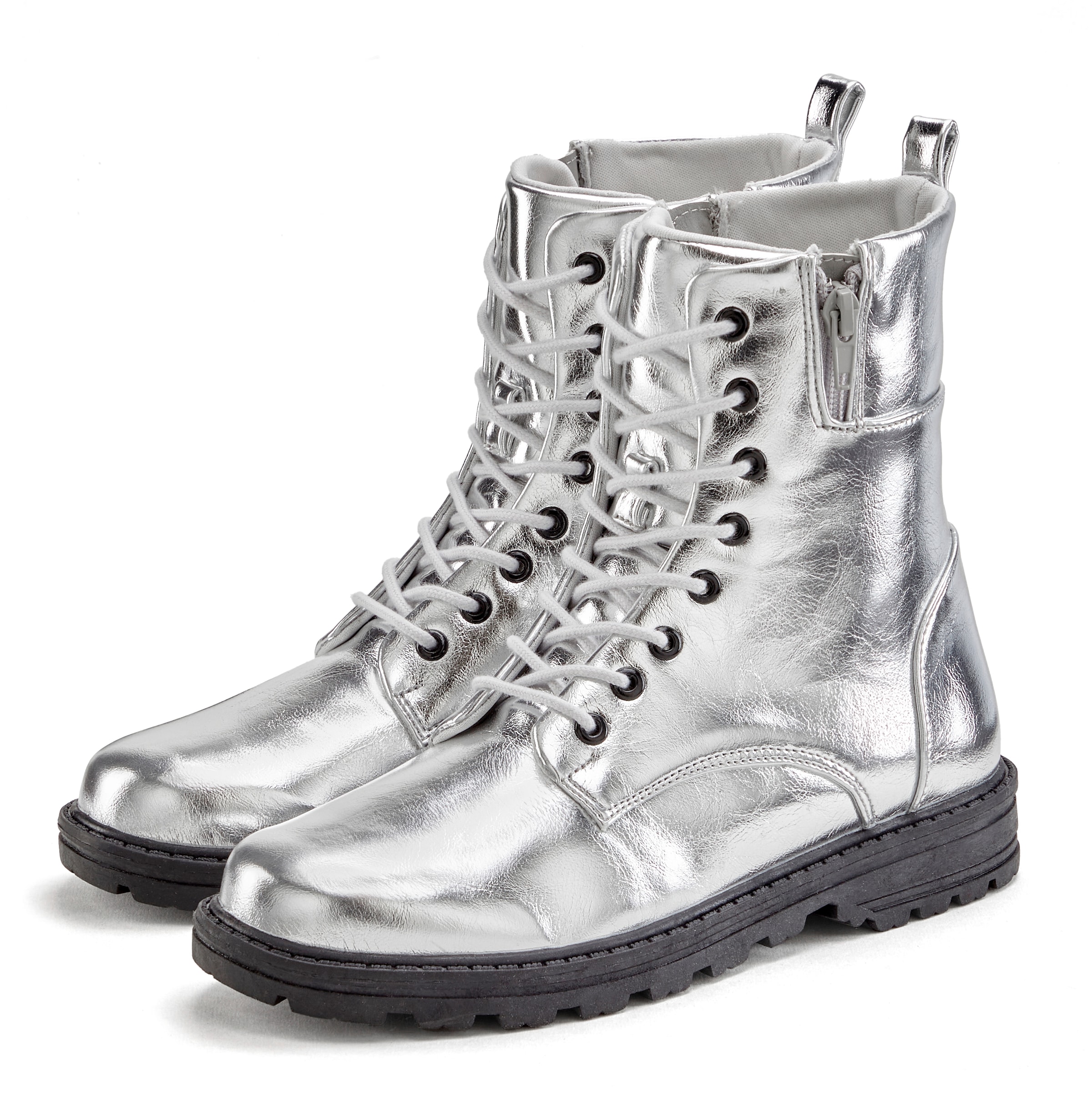 Stiefelette, im angesagten Metallic-Look, Stiefel, Boots VEGAN