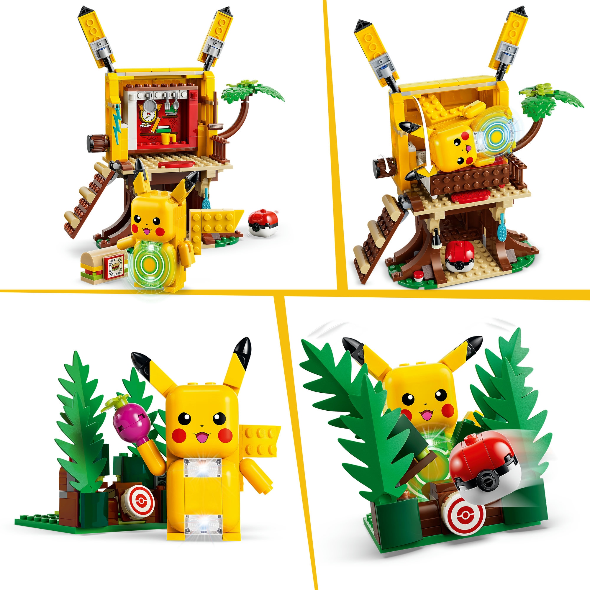 LEGO® Konstruktionsspielsteine »SMART Play: Trainingshaus mit Pikachu (72164), LEGO Pokémon« inklusive SMART Brick; mit Licht- und Soundeffekten