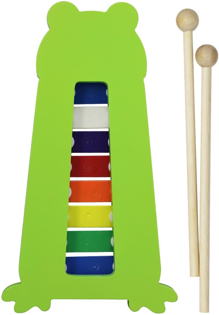 Clifton Spielzeug-Musikinstrument »Metallophon Frosch«, mit 8 Tönen und Kinderlieder CD, Karaoke CD mit Heft