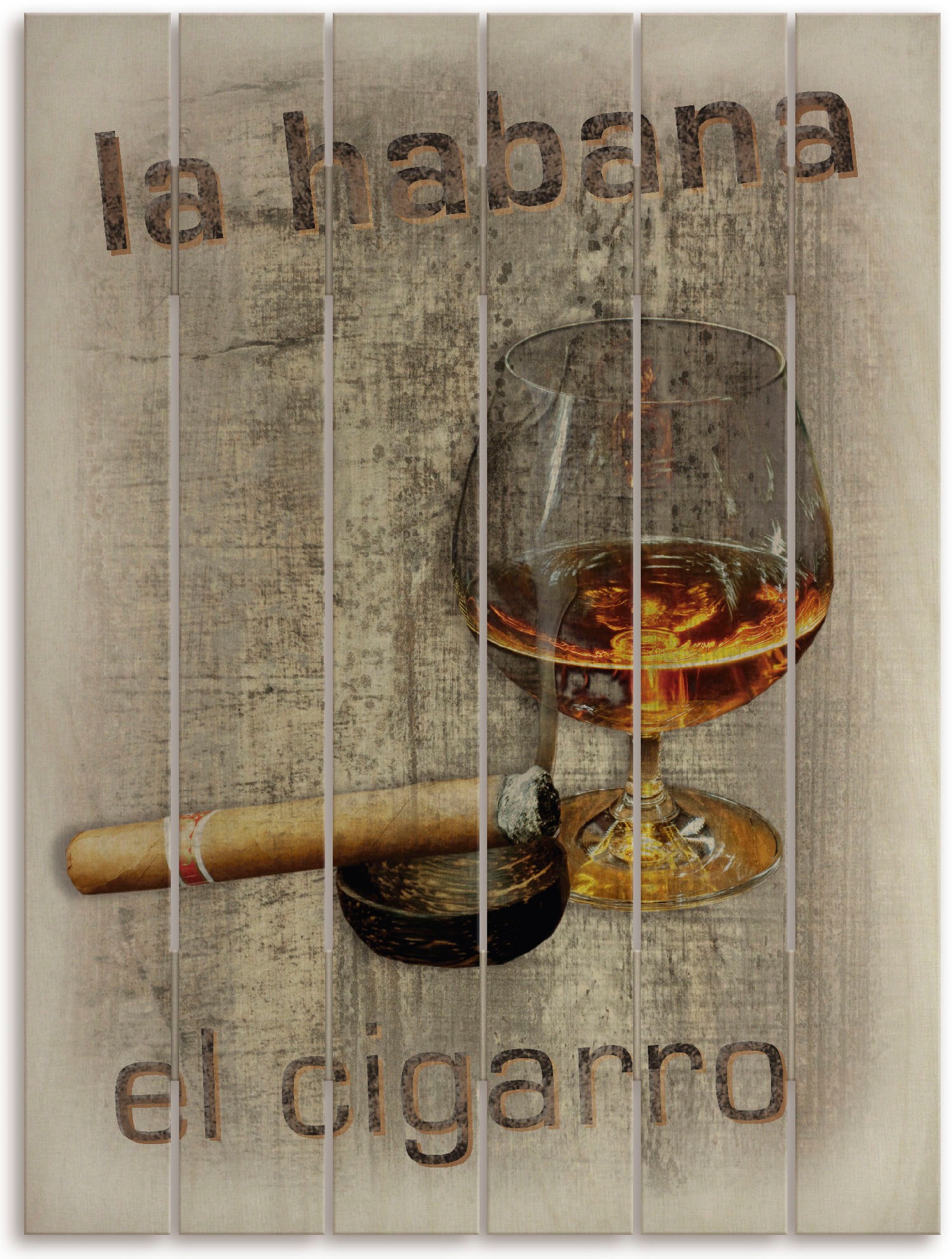 Artland Holzbild »Havanna - Die Zigarre«, Zigarren, (1 St.)