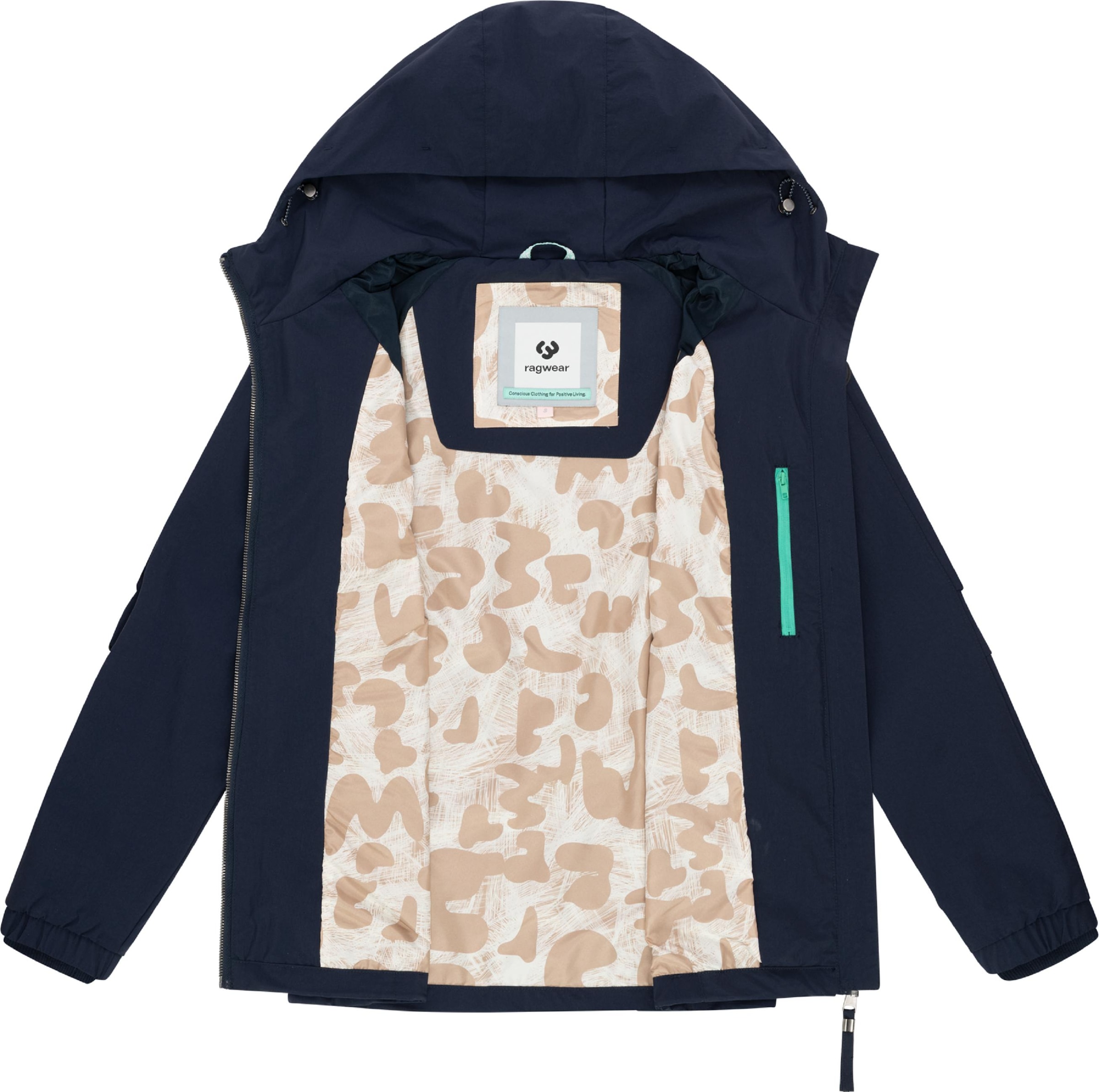 Ragwear Funktionsjacke »Funktionsjacke Dizzea« mit Kapuze Wasserdichte und atmungsaktive Übergangsjacke