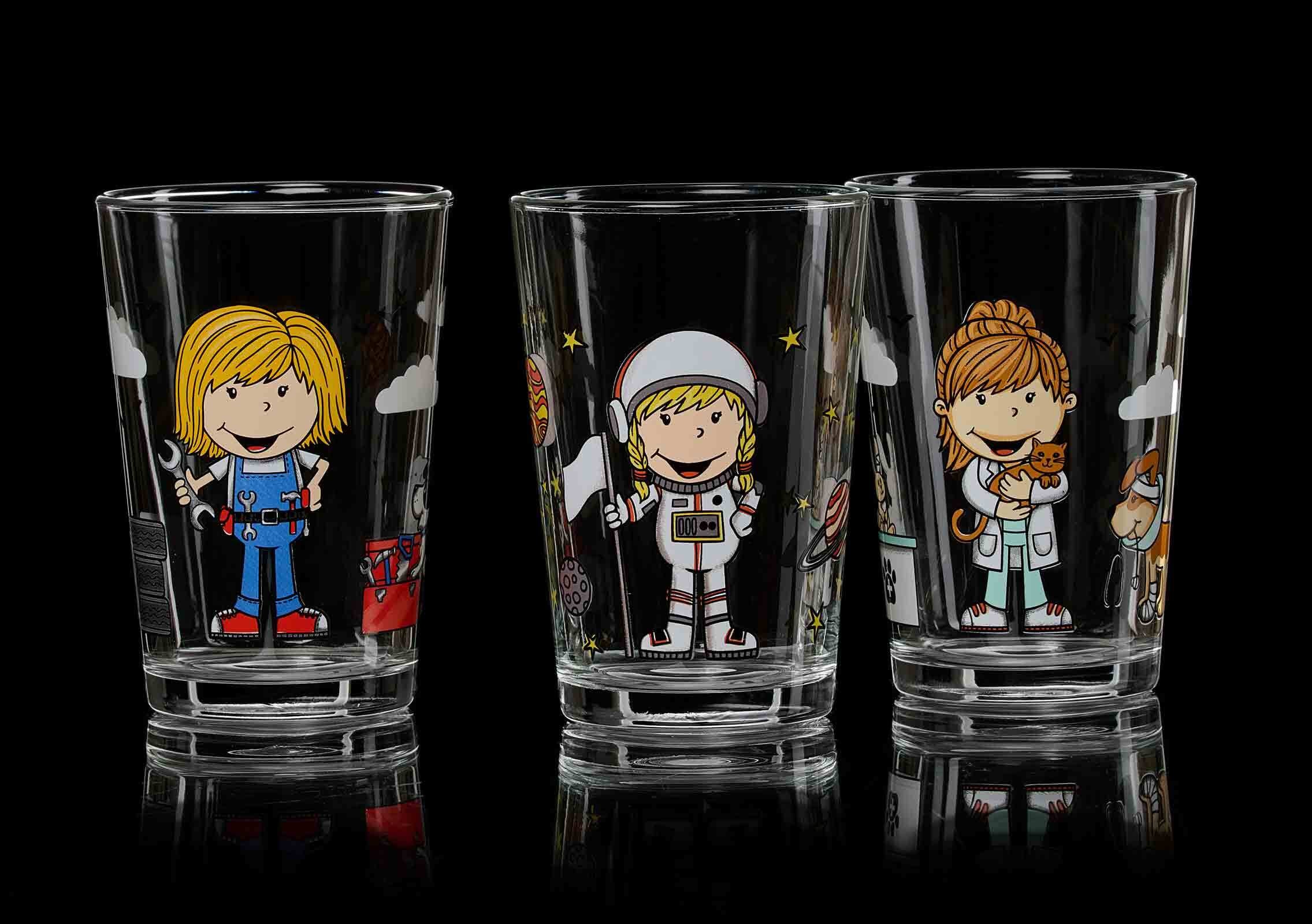 Ritzenhoff & Breker Kinderbecher »Kindergläser Berufe Jungs & Mädchen 205 ml 6er Set bunt«