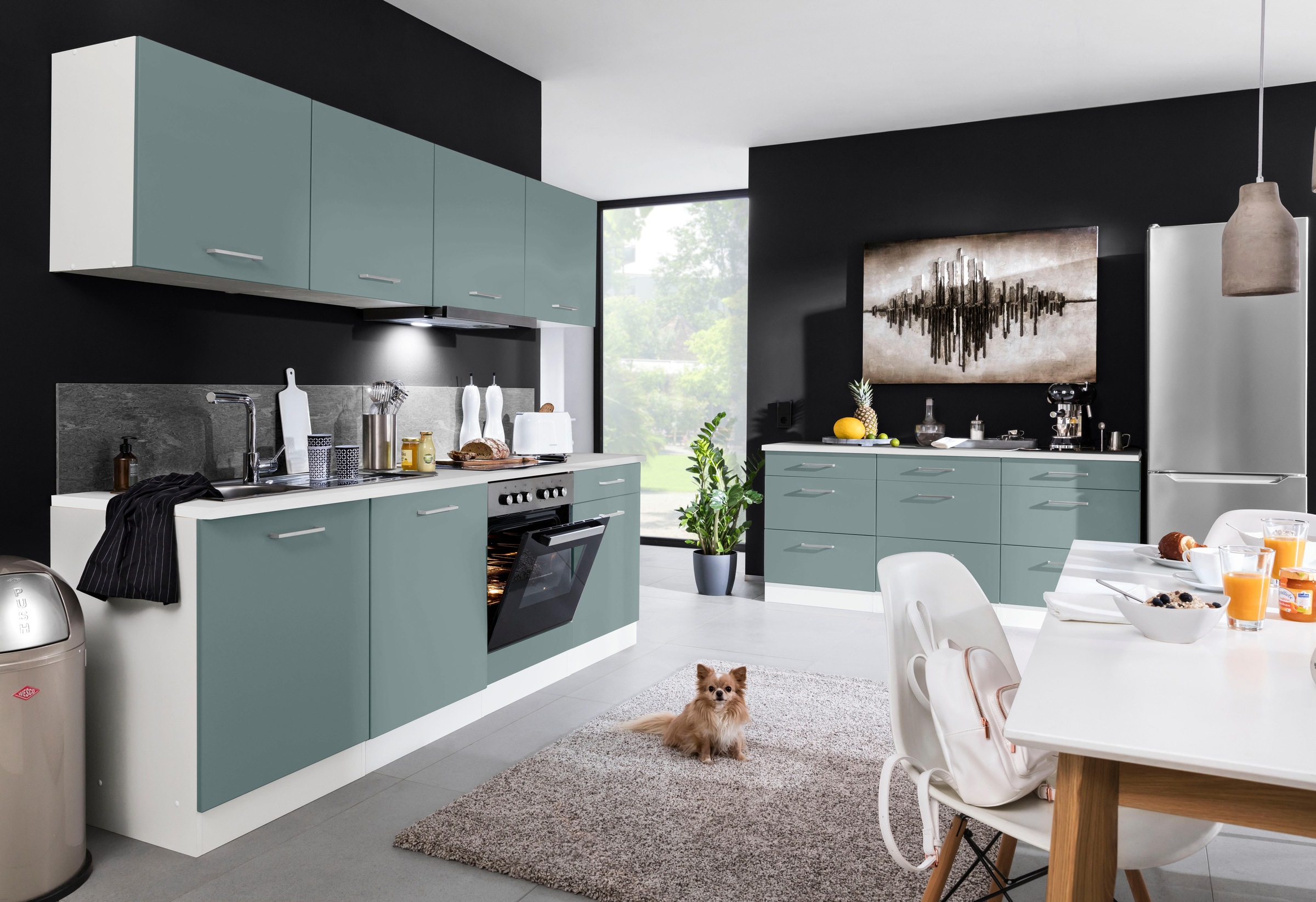 HELD MÖBEL Küchenzeile »Visby«, mit E-Geräten, Breite 240 cm inkl.  Geschirrspülmaschine online bei OTTO