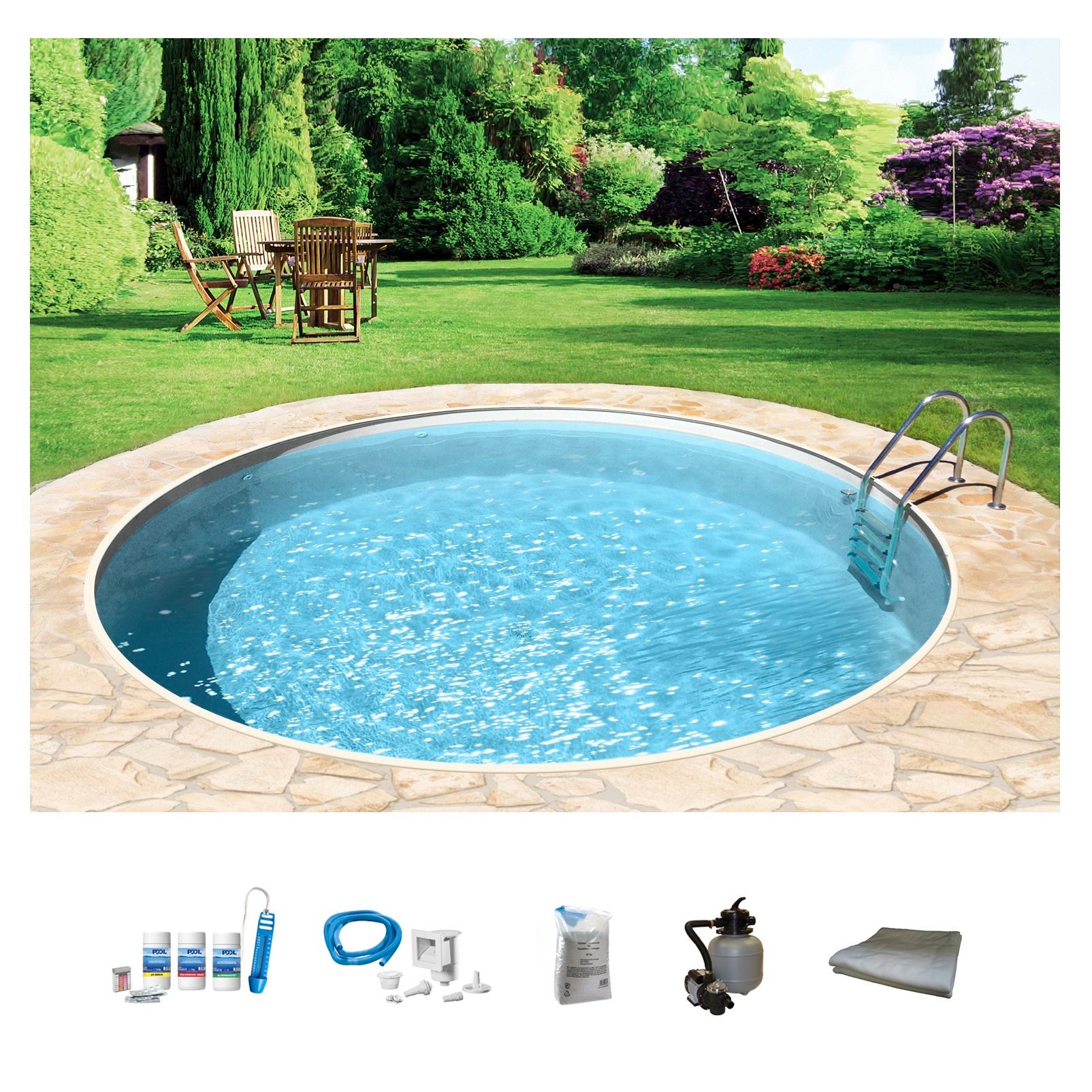 BWT MY POOL Rundpool, (Set, 6 tlg.), ØxH: 500x120 cm