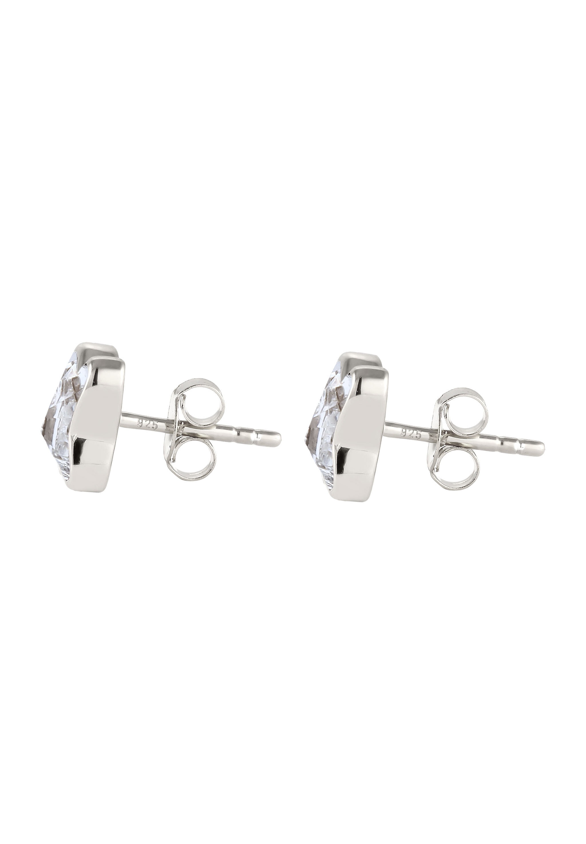 Elli Paar Ohrstecker »Ohrringe Ohrstecker Schmetterling Glas Kristalle Weiß 925 Sterling Silber«