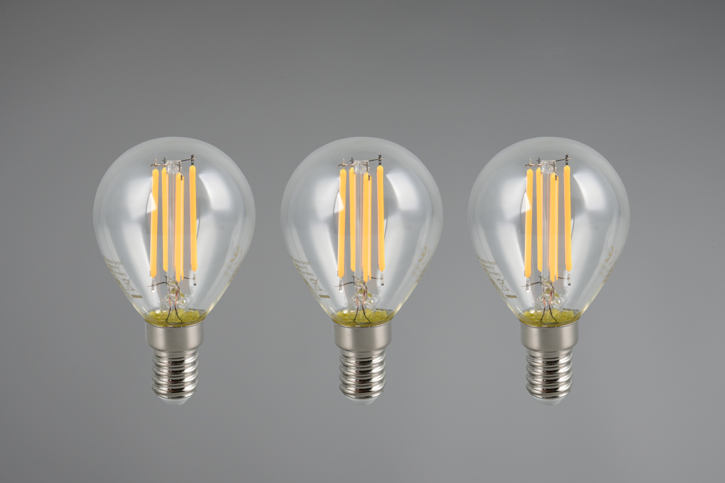 TRIO Leuchten LED-Filament »Leuchtmittel Set E14« E14 3 Stk. Warmweiß 3er Set Filament Leuchtmittel E14 Fassung, Glühbirne E14 LED warmweiß