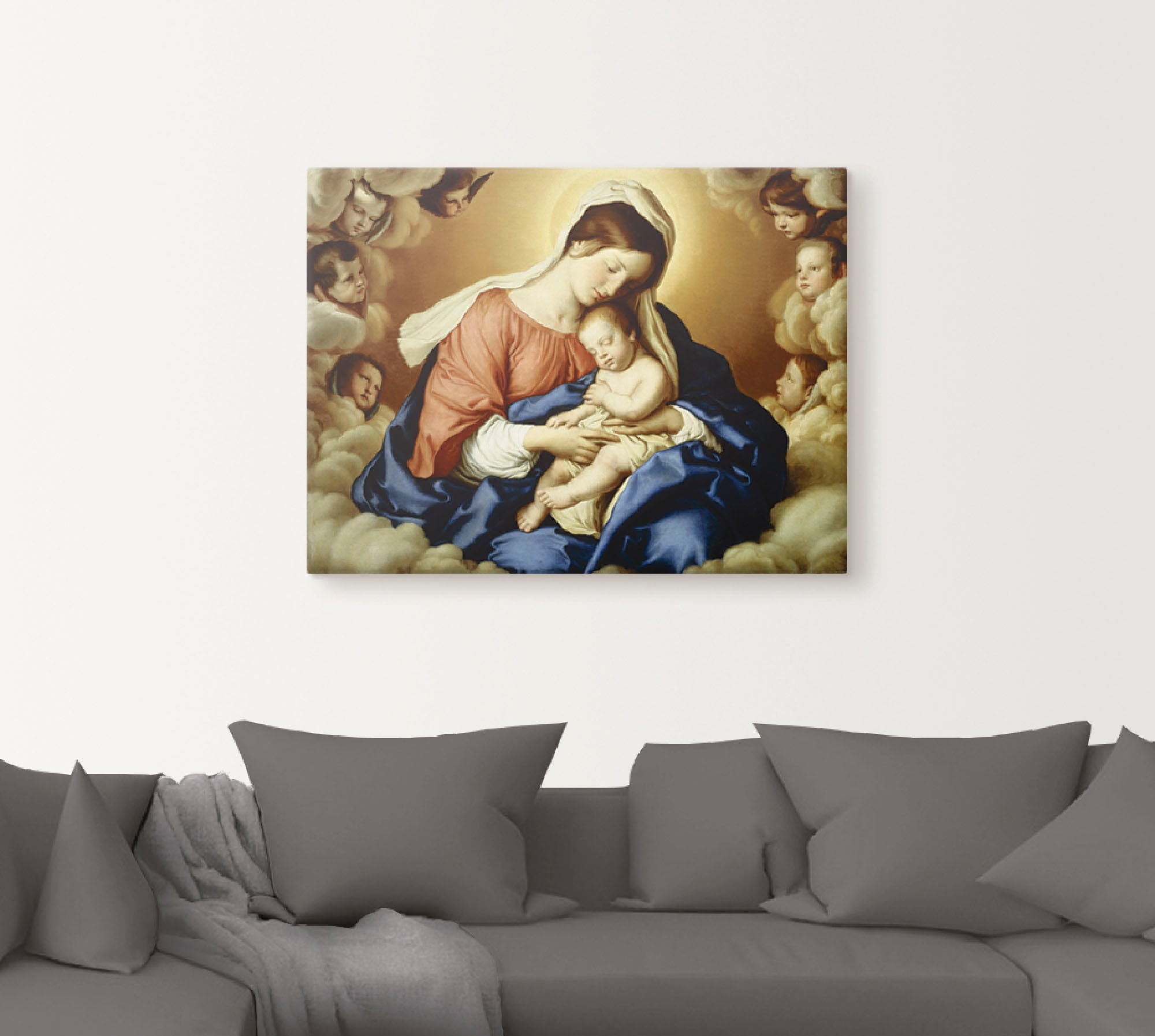 Artland Leinwandbild »Madonna mit Kind.«, Religion, (1 St.), auf Keilrahmen gespannt