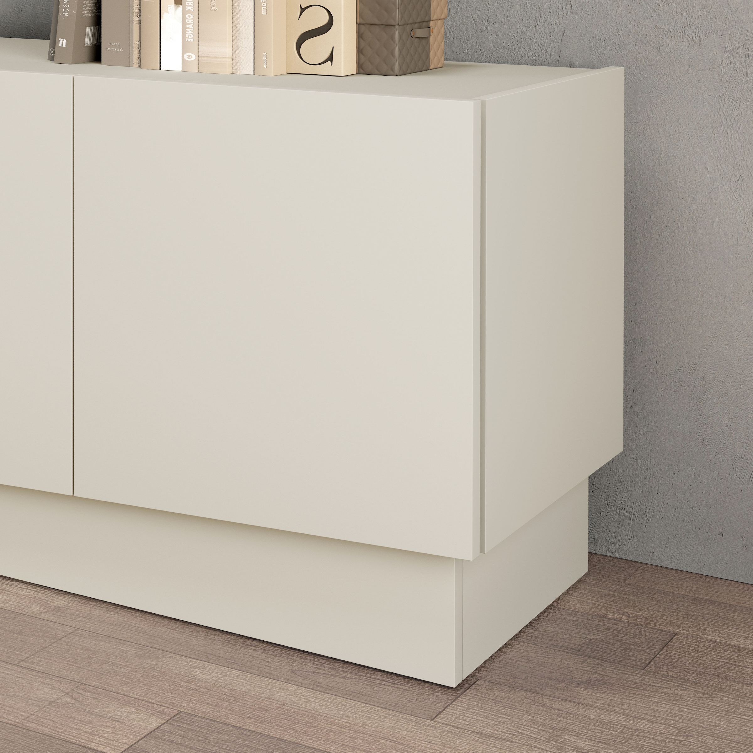 INOSIGN Lowboard »VELA, Höhe 60 cm, Breite 225 cm,Design mit schrägen Türen«, (1 St.), Made in Italy, Maße-B/T/H: 225x35x60, Lowboard, TV-Board, TV-Kommode
