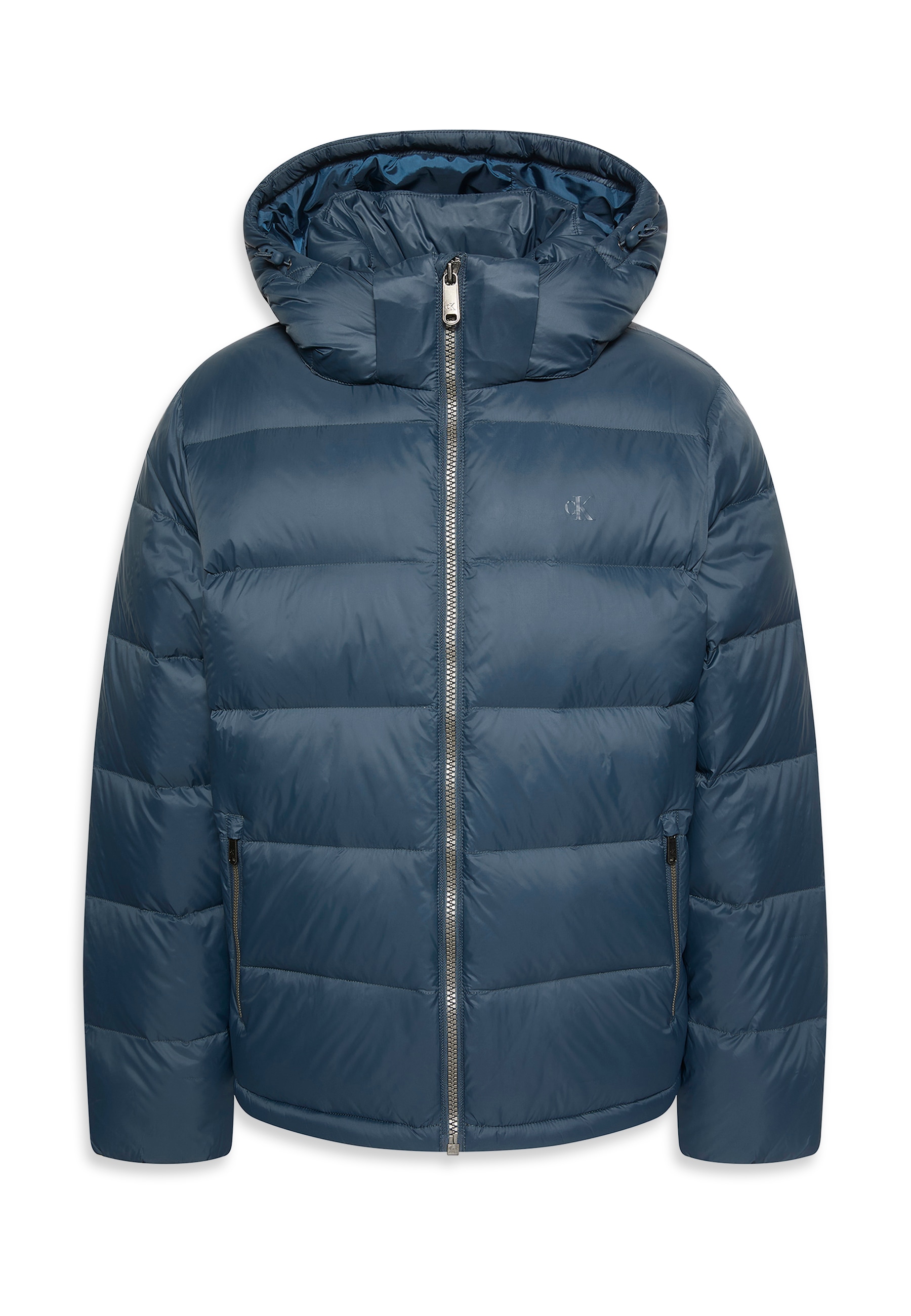 Calvin Klein Jeans Steppmantel »LS NYLN ZP OFF HD DW«, Mit Rundhalsausschnitt