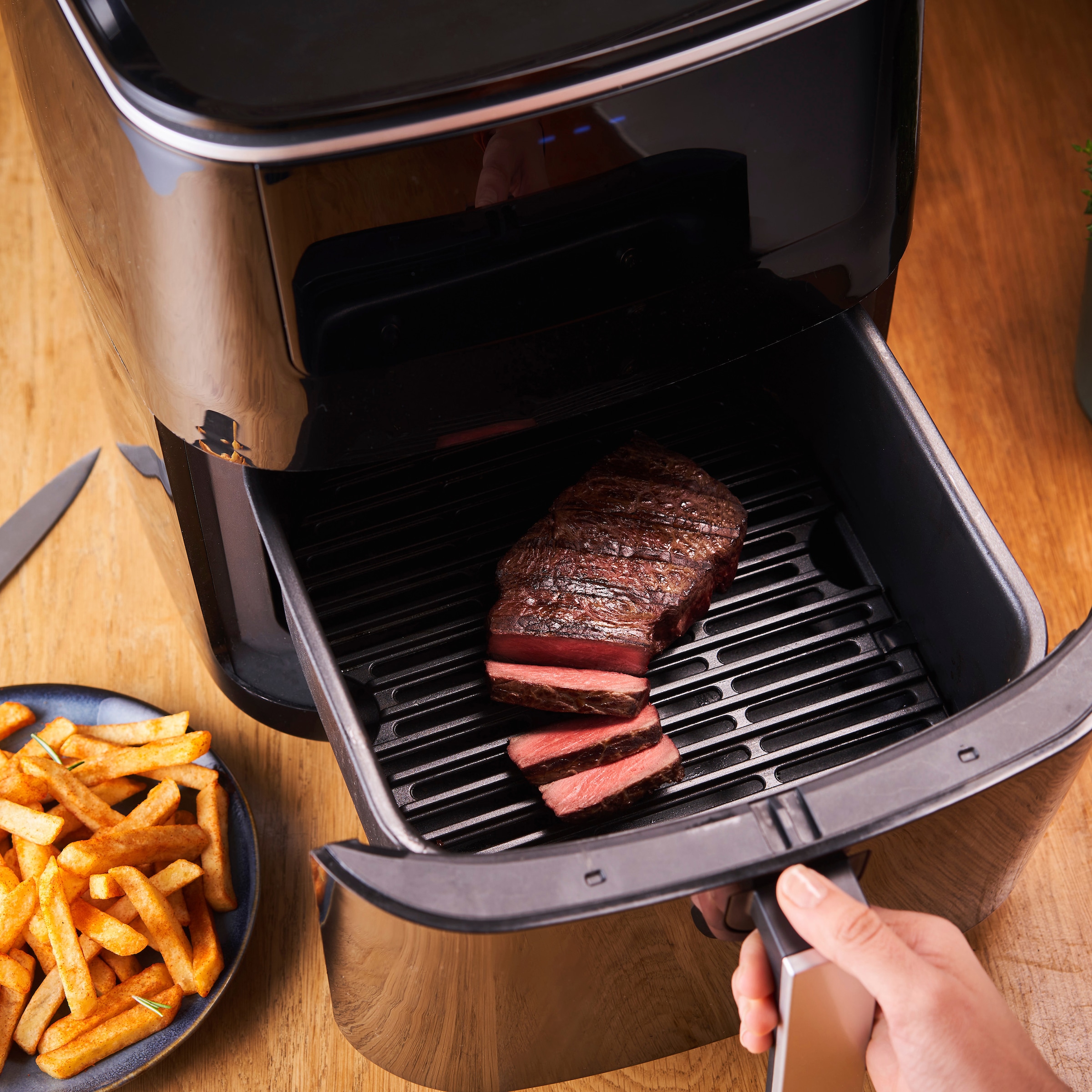 Tefal Heißluftfritteuse »Easy Fry Grill & Steam«, 1700 W, Grill + Dampfgarer, 7 automatische Programme, 6,5 Liter, Timer, FW2018