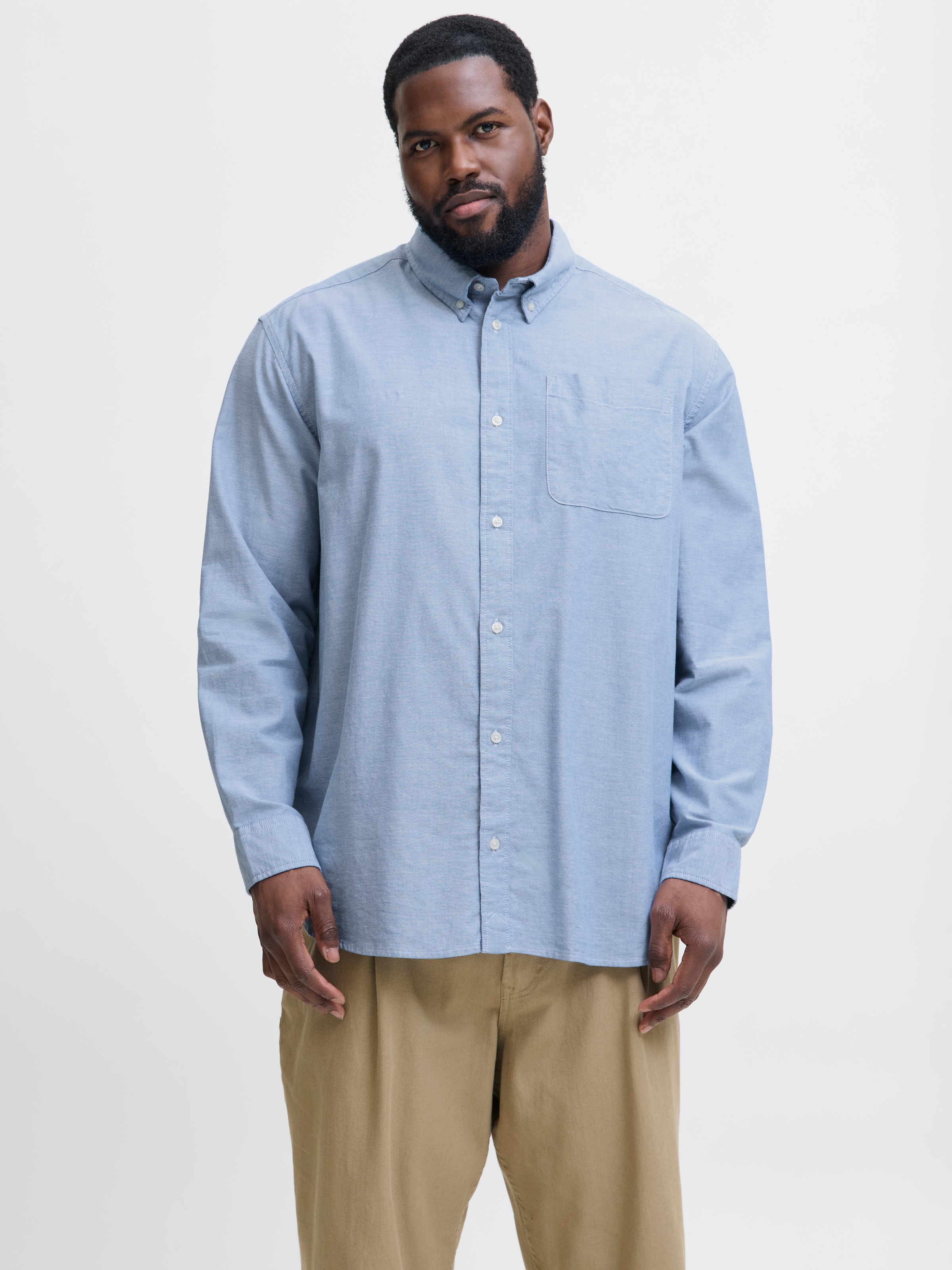 Jack & Jones PlusSize Langarmhemd »JPRBLUBROOK OXFORD SHIRT L/S NOOS PLS«