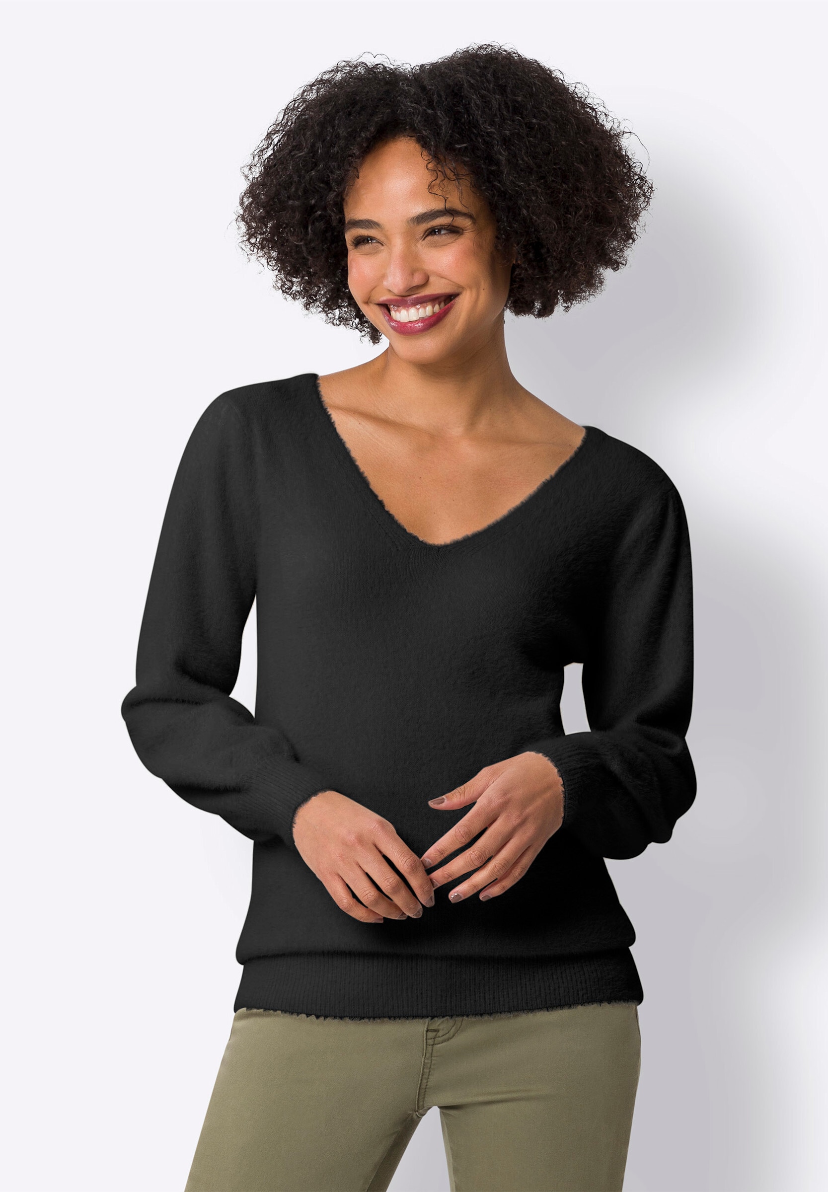 heine Strickpullover »Pullover Langarm-Pullover aus Flauschgarn«