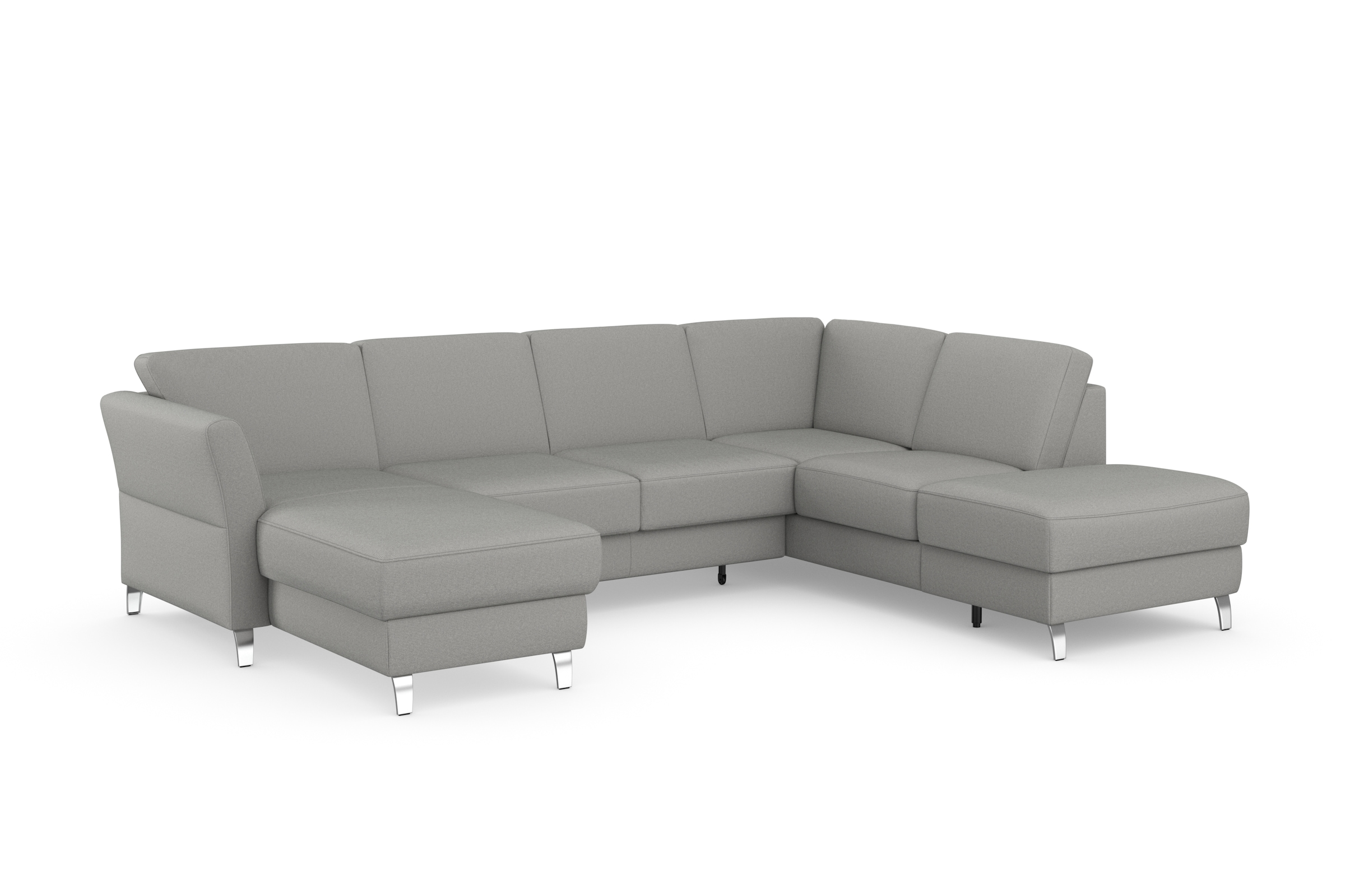 sit&more Wohnlandschaft »Visby U-Form«, Wahlweise mit Bettfunktion und Stauraum, frei im Raum stellbar