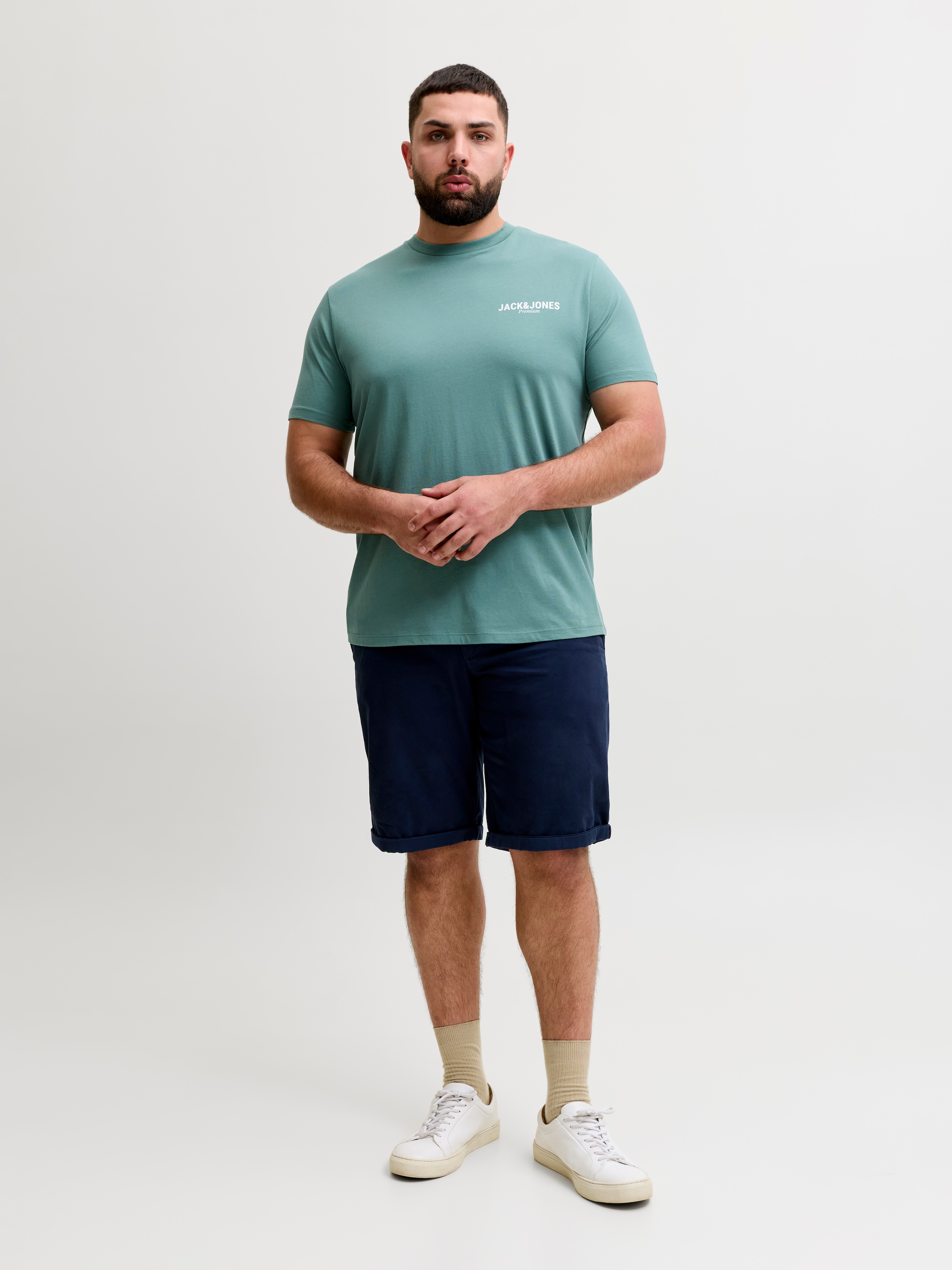 Jack & Jones PlusSize T-Shirt »JPRBLAOSCAR SS TEE FST PLS« mit Logo Schriftzug
