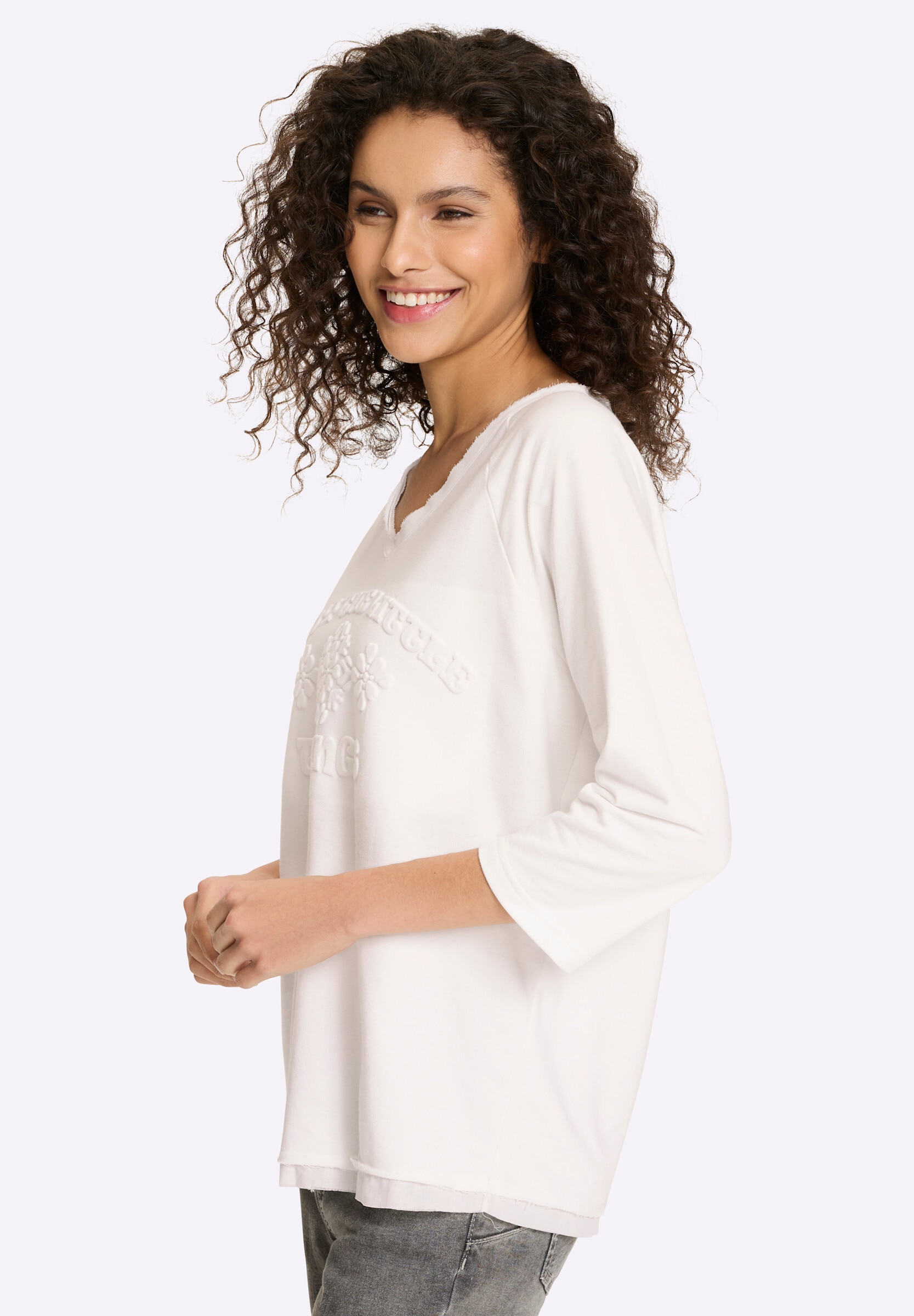 heine Sweatshirt »Sweatshirt Sweatshirt mit 3D-Prägung«

