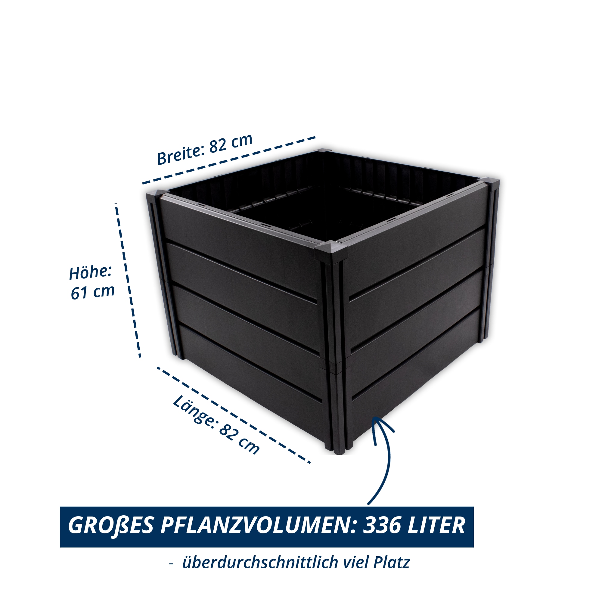 KHW Hochbeet »Demeter M« BxTxH: 82x82x61 cm, 336 Liter