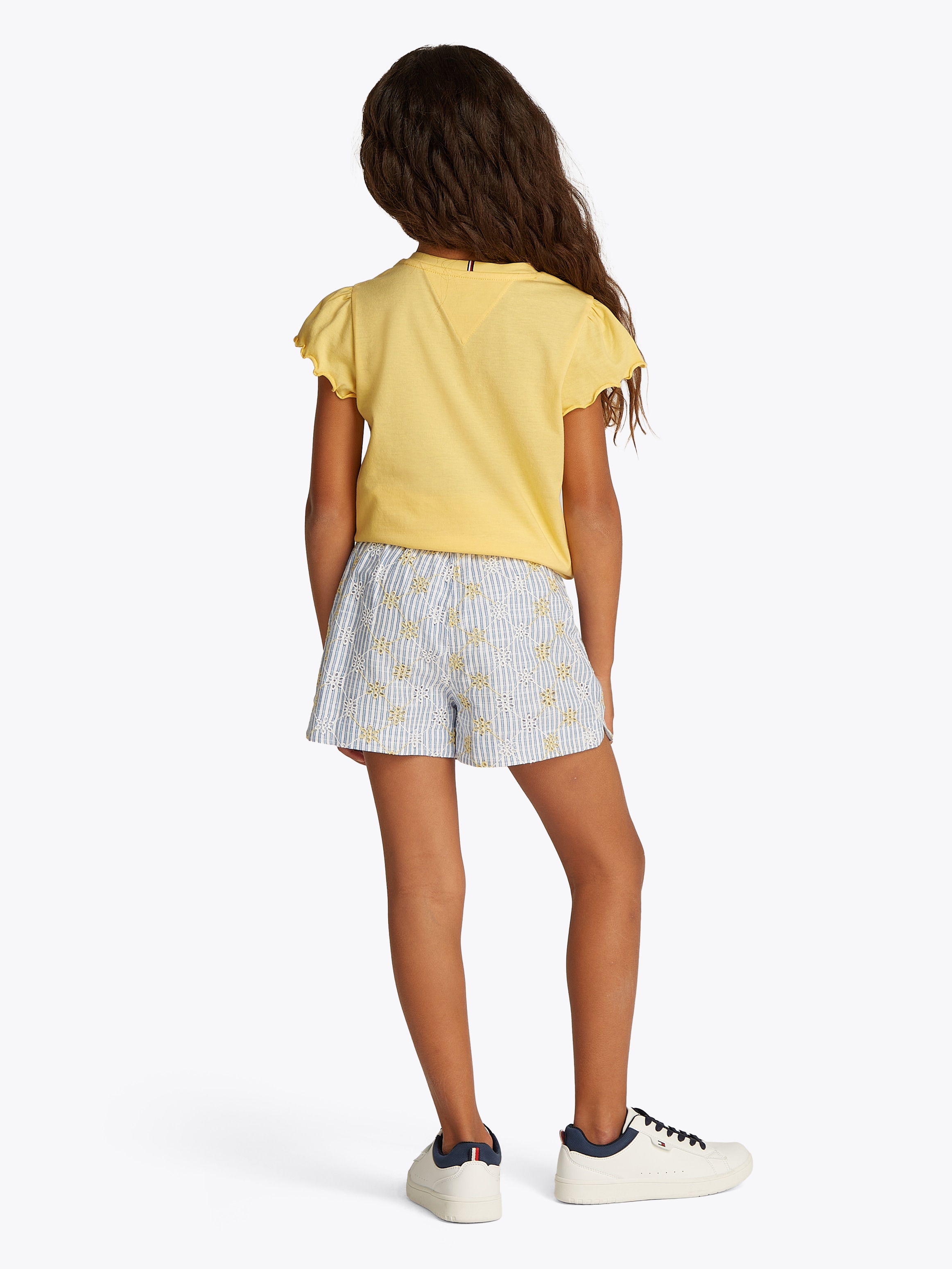 Tommy Hilfiger T-Shirt »ESSENTIAL RUFFLE SLEEVE TOP«, mit gewelltem Ärmelabschluss