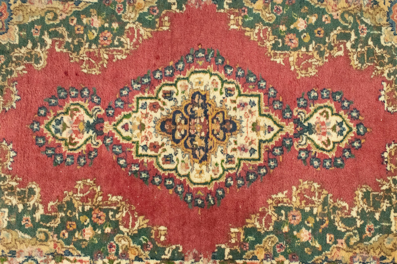 morgenland Wollteppich »Kerman Teppich handgeknüpft rot«, rechteckig