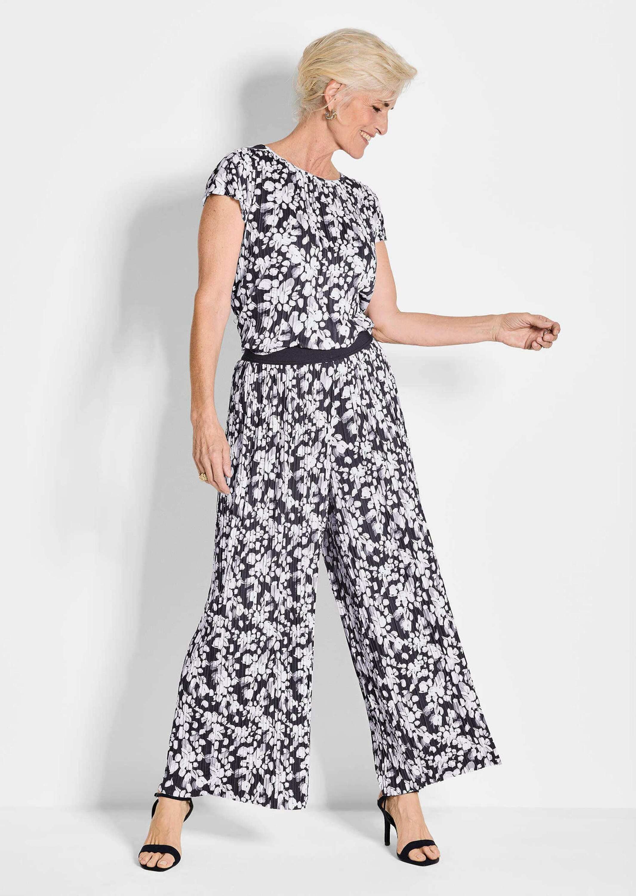 GOLDNER Schlupfhose »Florale, elegante VERA Hose«