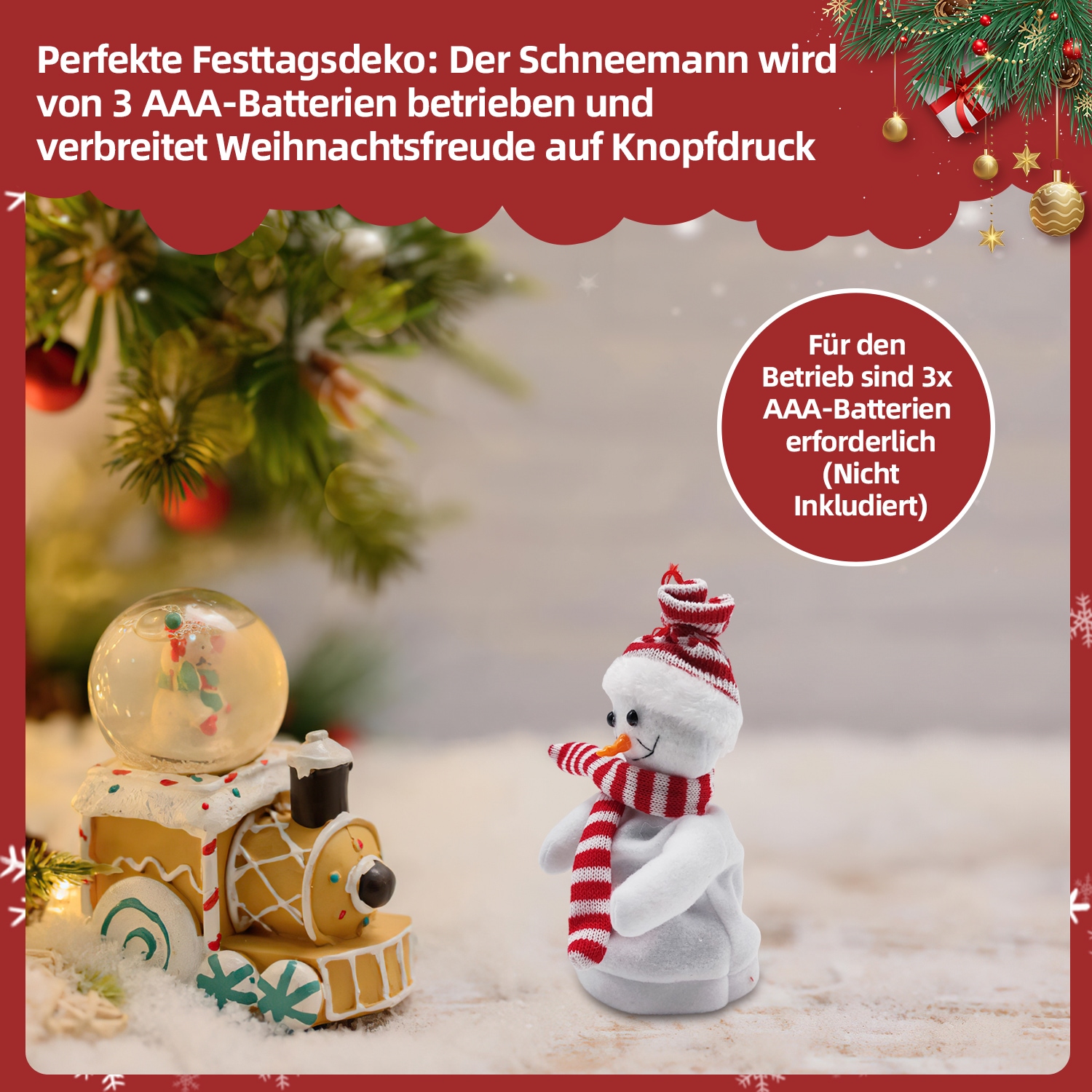 SHX Schneemann »Tanzender Schneemann«, Bewegung, traditionelles Weihnachtslied