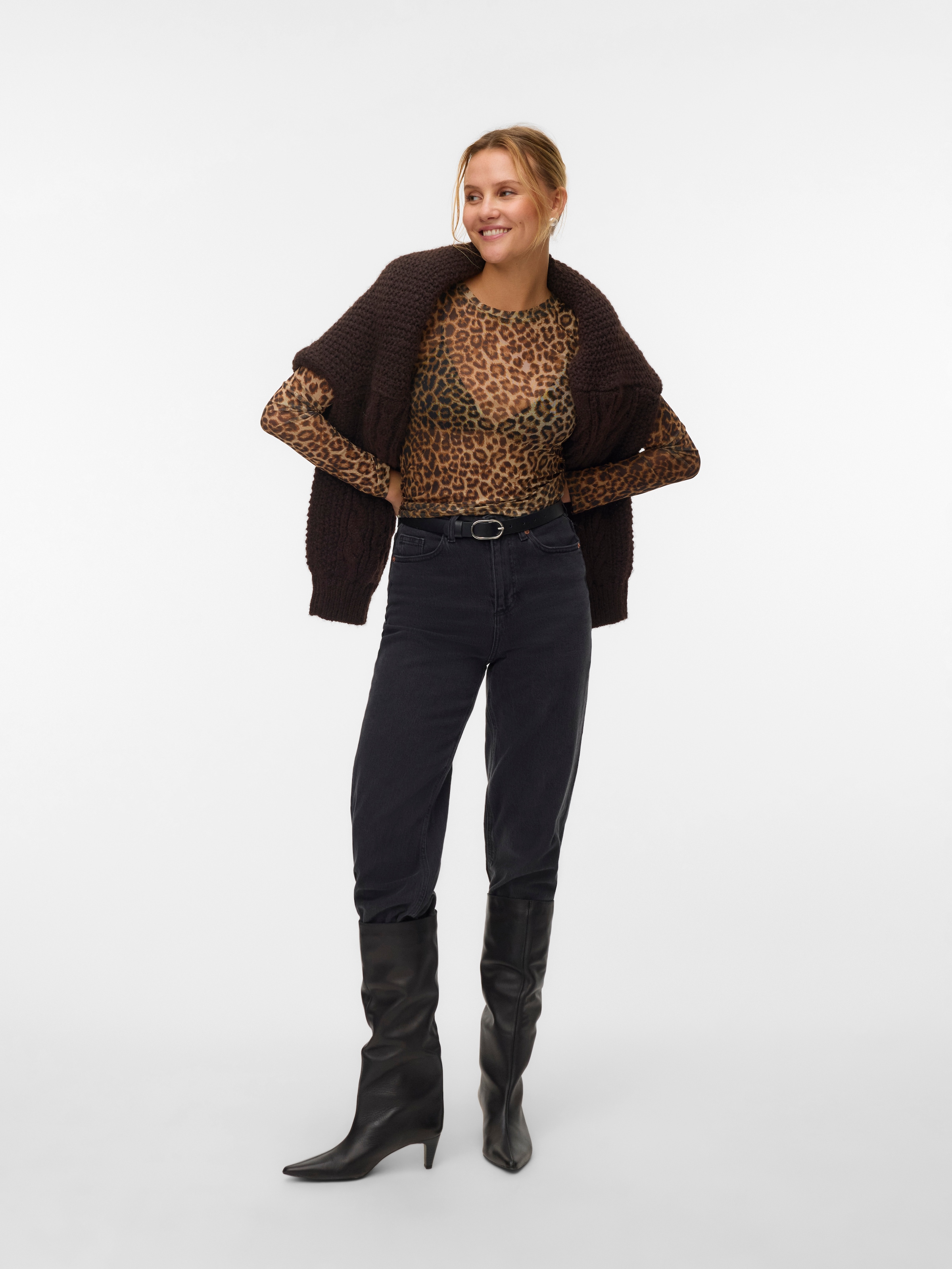 Vero Moda Langarmshirt »VMLOVA LS MESH TOP JRS NOOS«