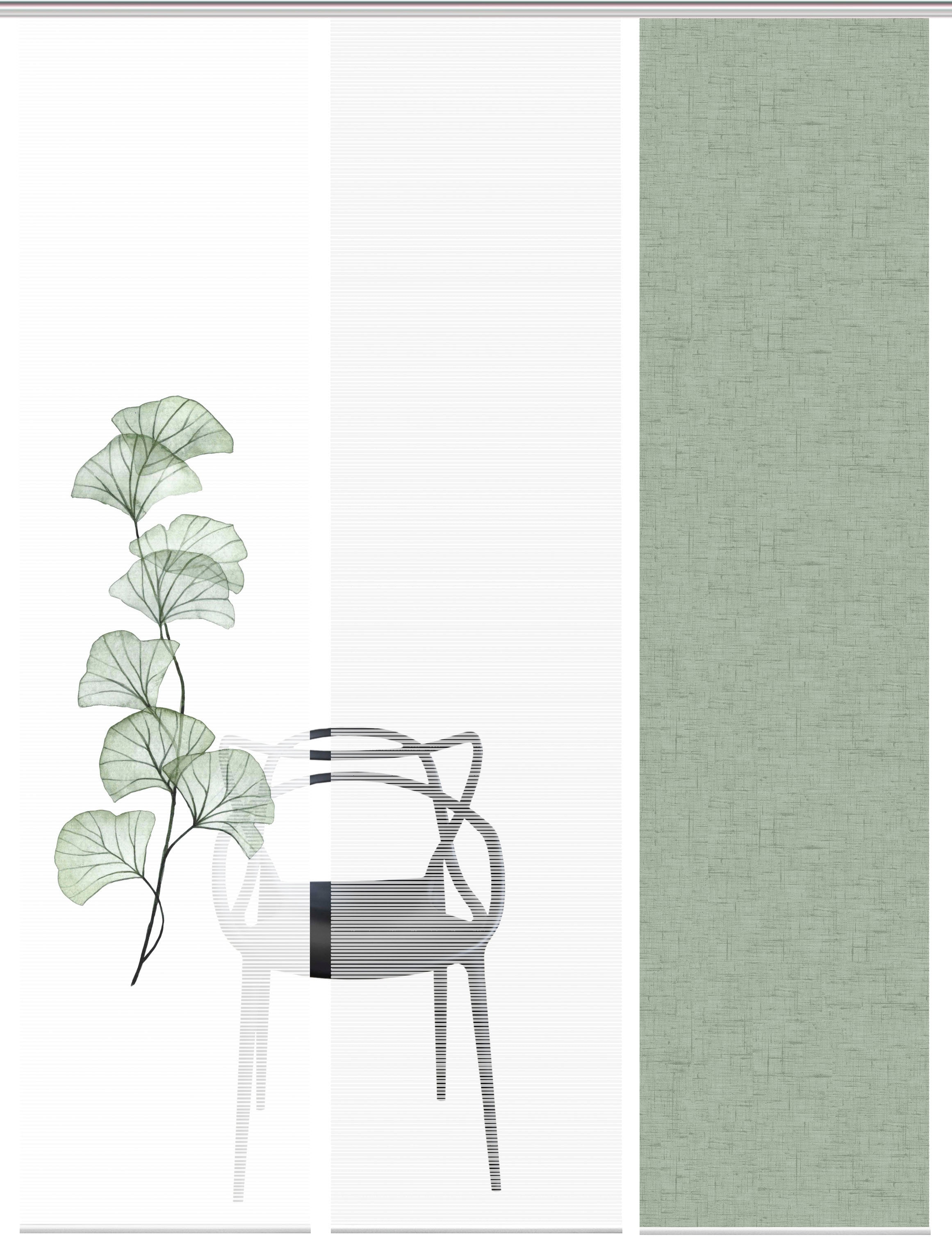 Vision S Schiebegardine »BERTO 3er SET« Paneelwagen 3 Stk. tlg. Schiebevorhang Digidruck 3er Set BERTO