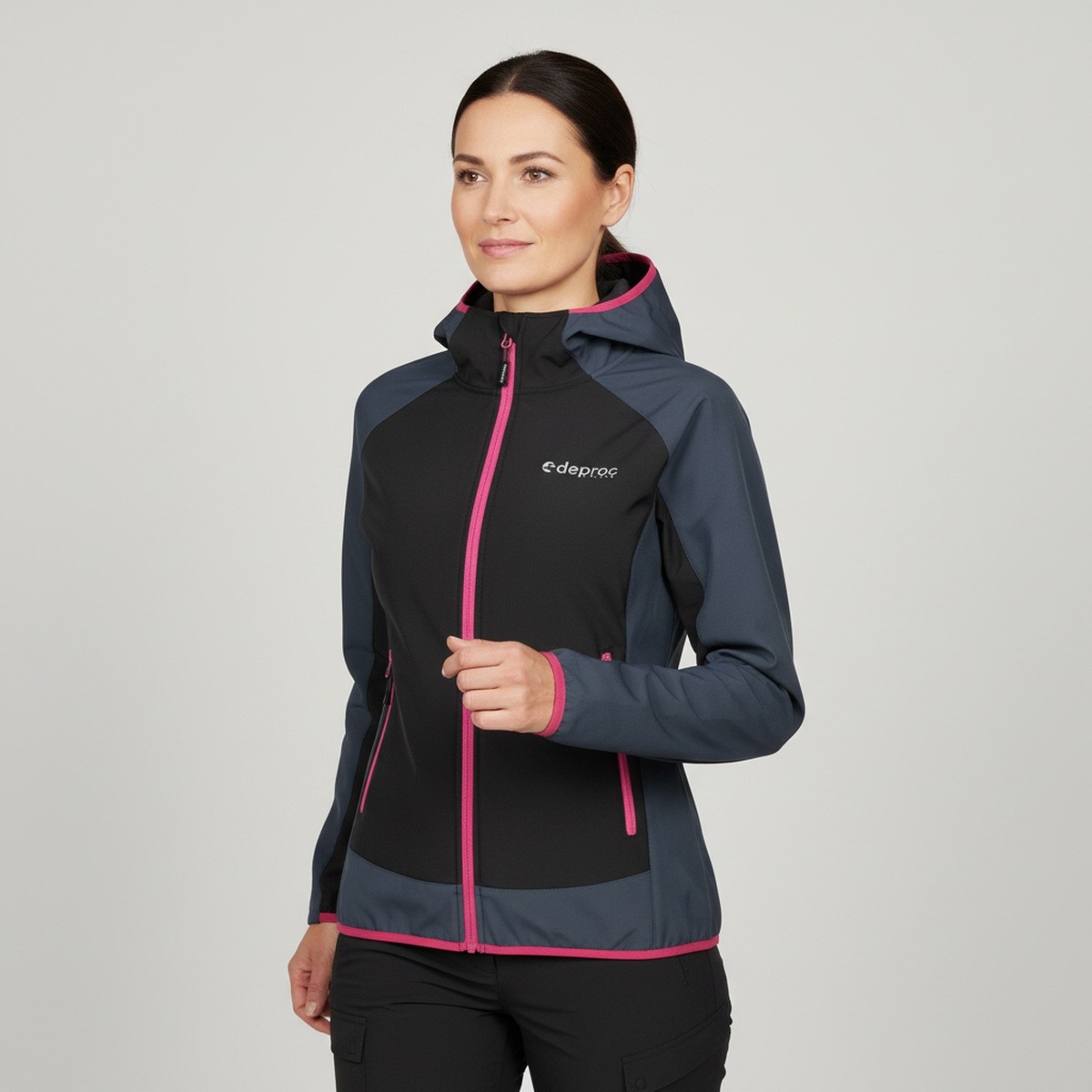 DEPROC Active Softshelljacke »XLight KELOWNA WOMEN« mit Kapuze auch in Großen Größen erhältlich