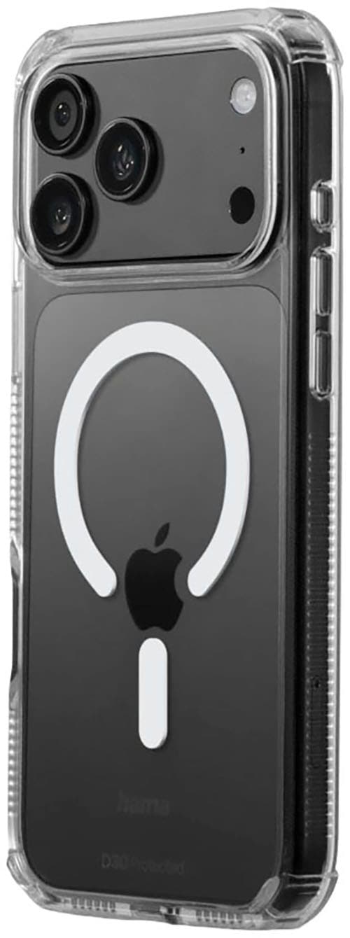 Hama Smartphone-Hülle »Handyhülle für iPhone 17 Pro Max/18 Pro Max (für MagSafe, stoßfest)« Smartphones D3O-Technologie, Fallschutz bis 3,5 m, Kratzschutz, magnetisch
