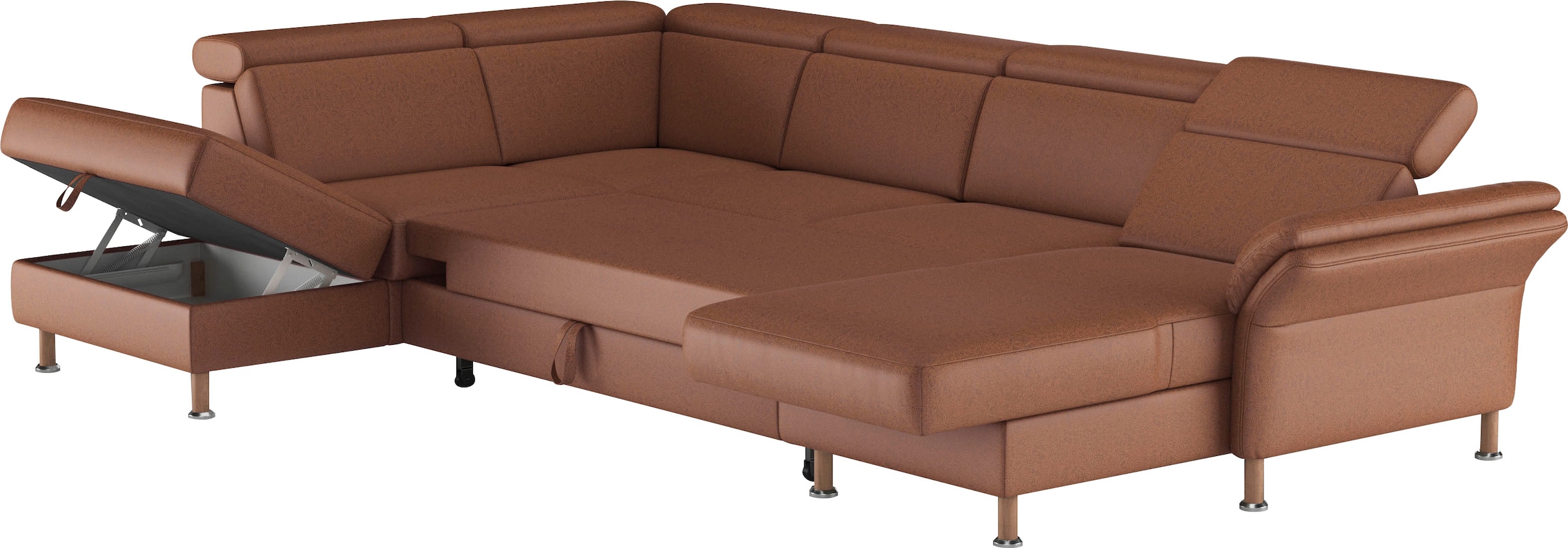 Home affaire Wohnlandschaft »Calypso U-Form«, wahlweise mit motorischer Relaxfunktion