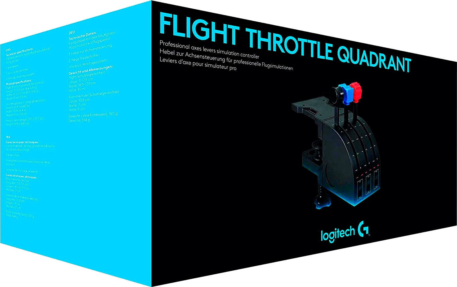 Logitech G Gaming-Adapter »Logitech G Saitek Pro Flight Throttle Quadrant«, 1,8 cm