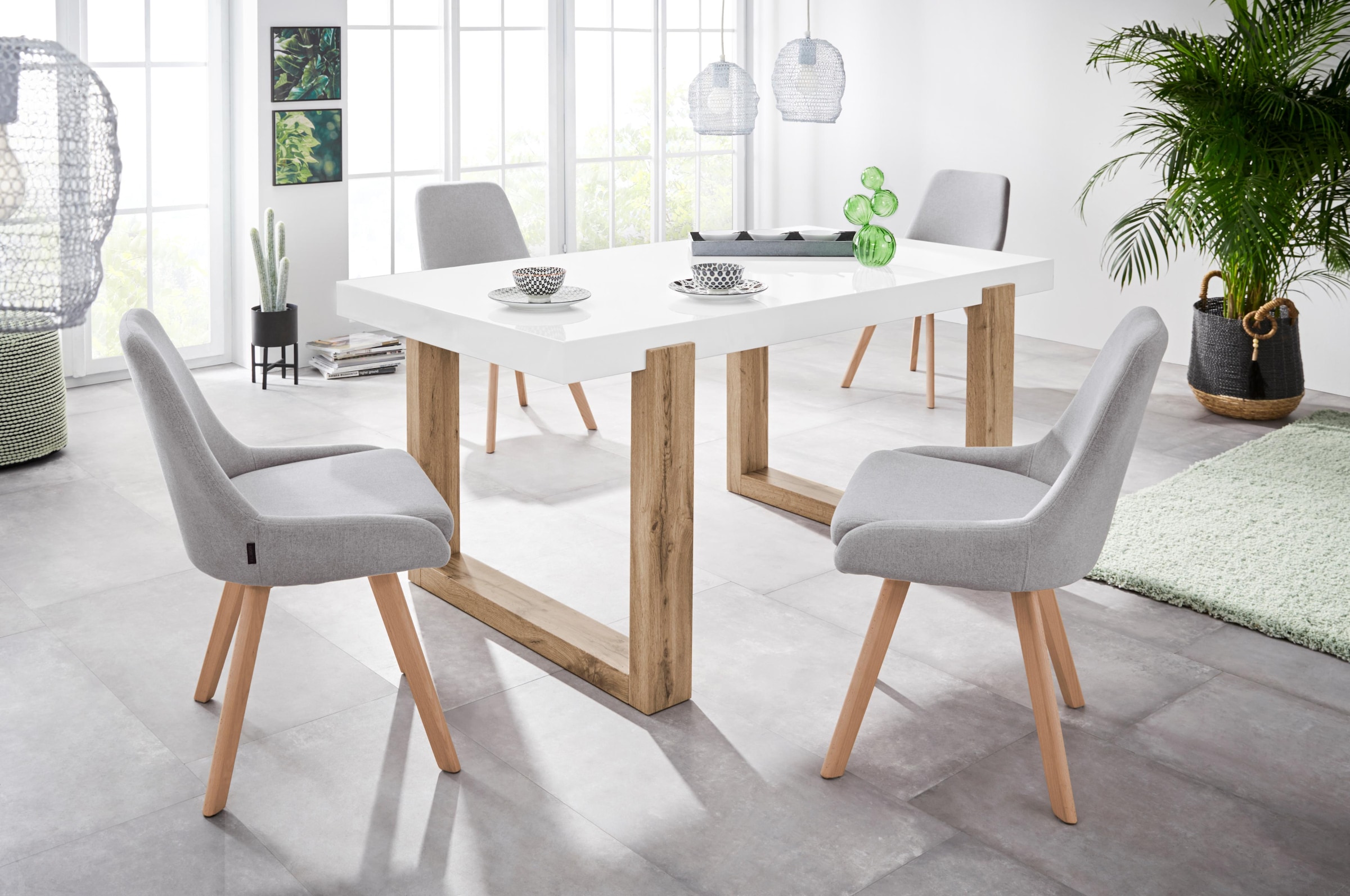 INOSIGN Esszimmerstuhl »Dilla, TOPSELLER!«, (Set), 2 St., Webstoff, im 1er und 2er Set, Webstoff Bezug, Sitzhöhe 48 cm, Küchenstuhl