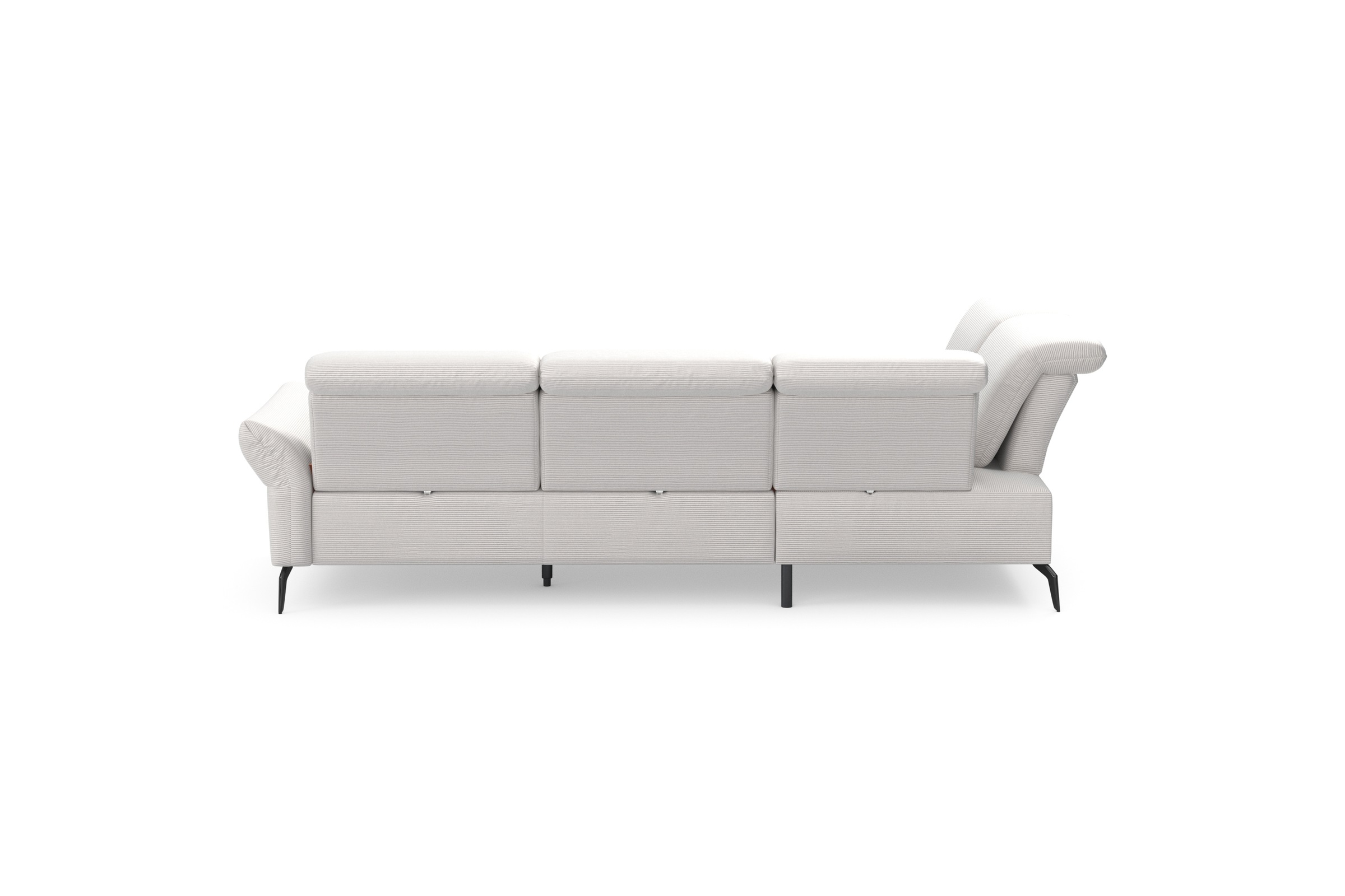 INOSIGN Ecksofa »Coco L-Form«, Sitztiefen-, Arm- und Kopfteilverstellung, Cord-Bezug, Fußhöhe 15 cm